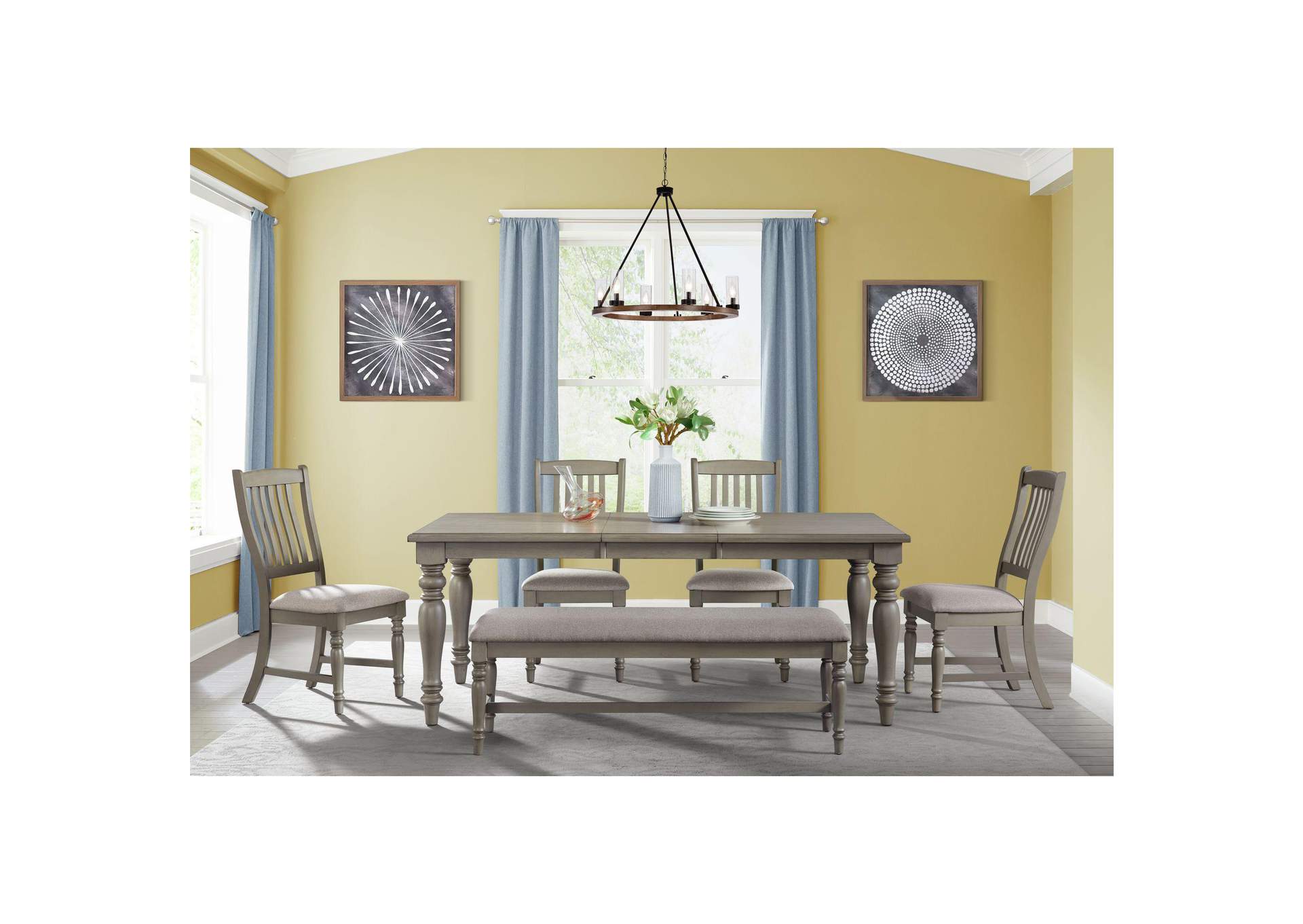 Sunnyvale Dining Bench In Grey image 1