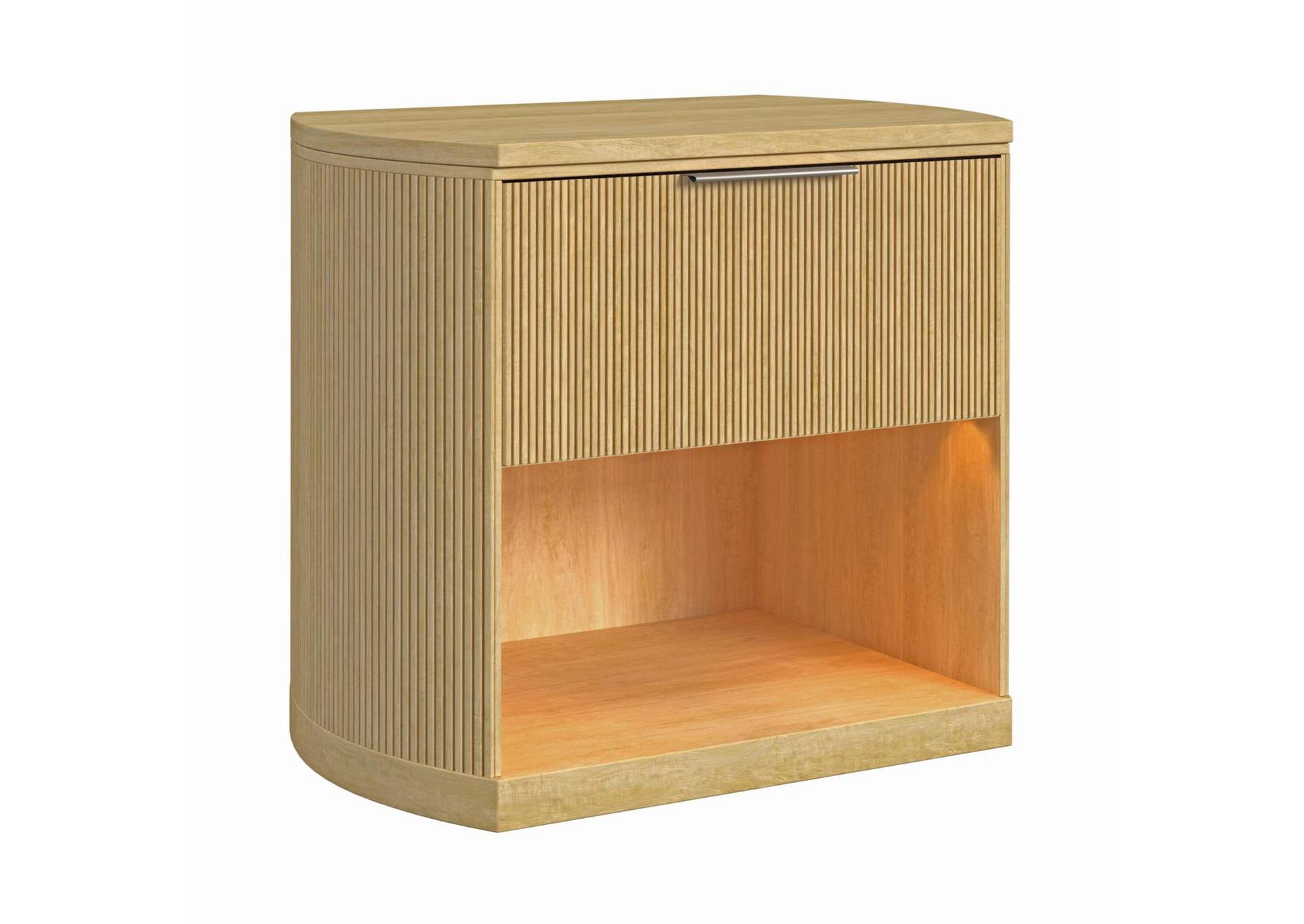 Sylvie 1 - Drawer Nightstand With Touch Light In Natural Led image 7