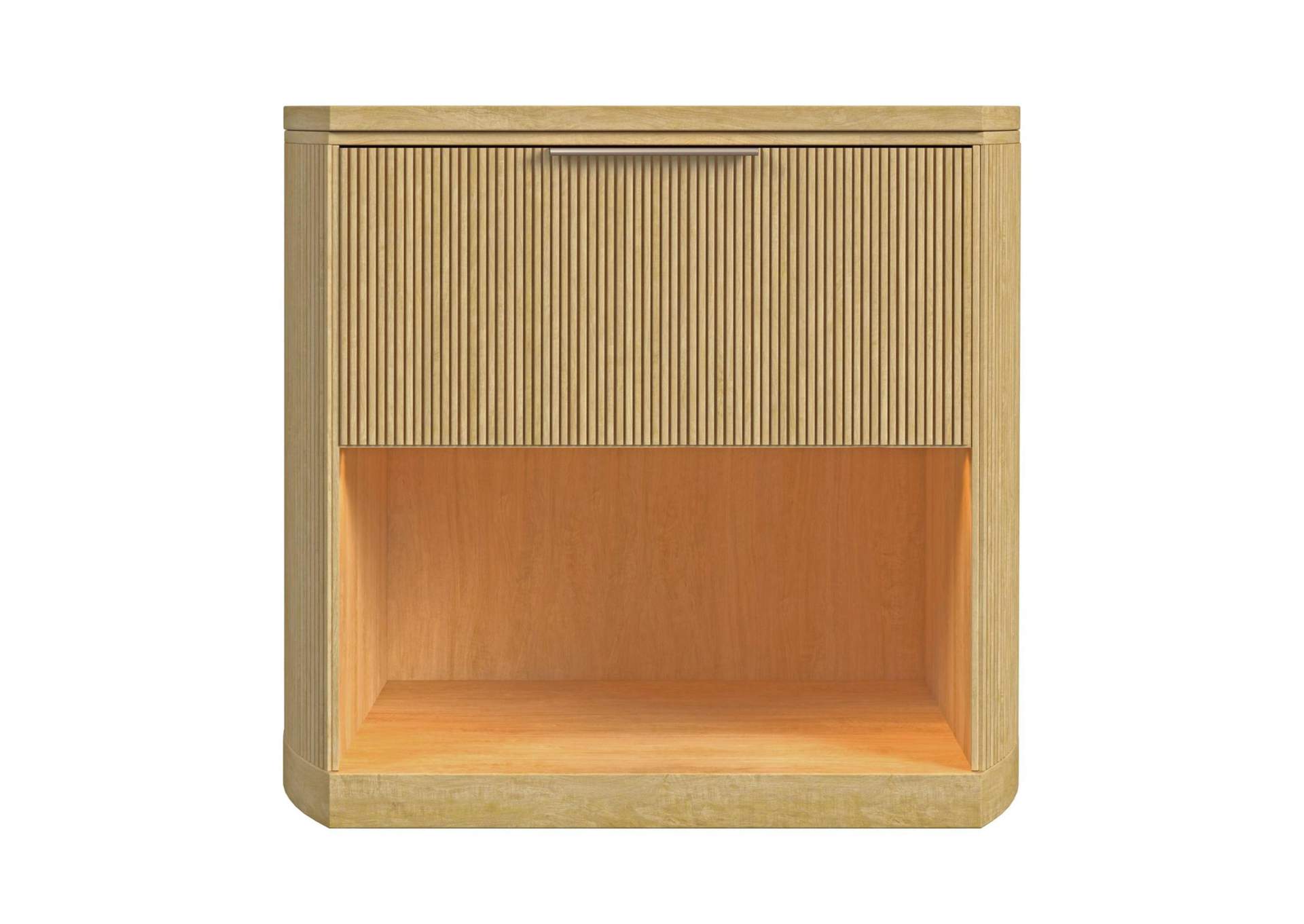 Sylvie 1 - Drawer Nightstand With Touch Light In Natural Led image 8