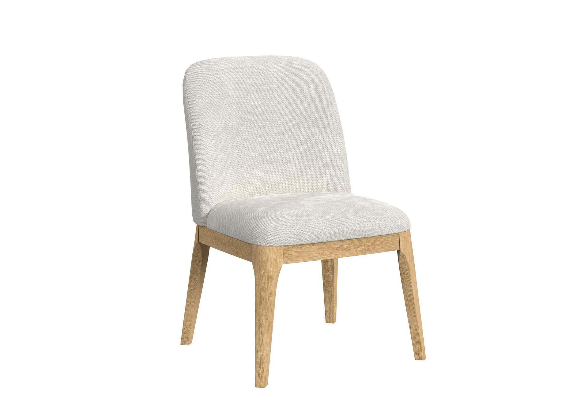 Sylvie Dining Side Chair With White Fabric In Natural 2 Per Carton image 7