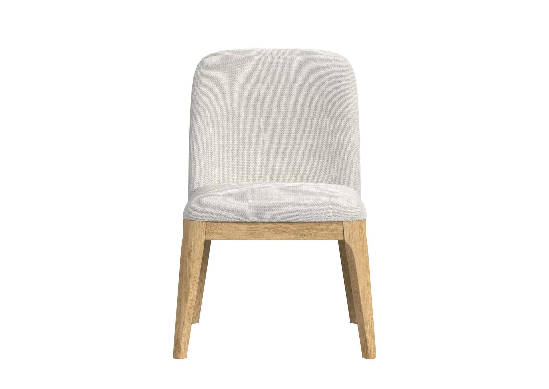 Sylvie Dining Side Chair With White Fabric In Natural 2 Per Carton image 8