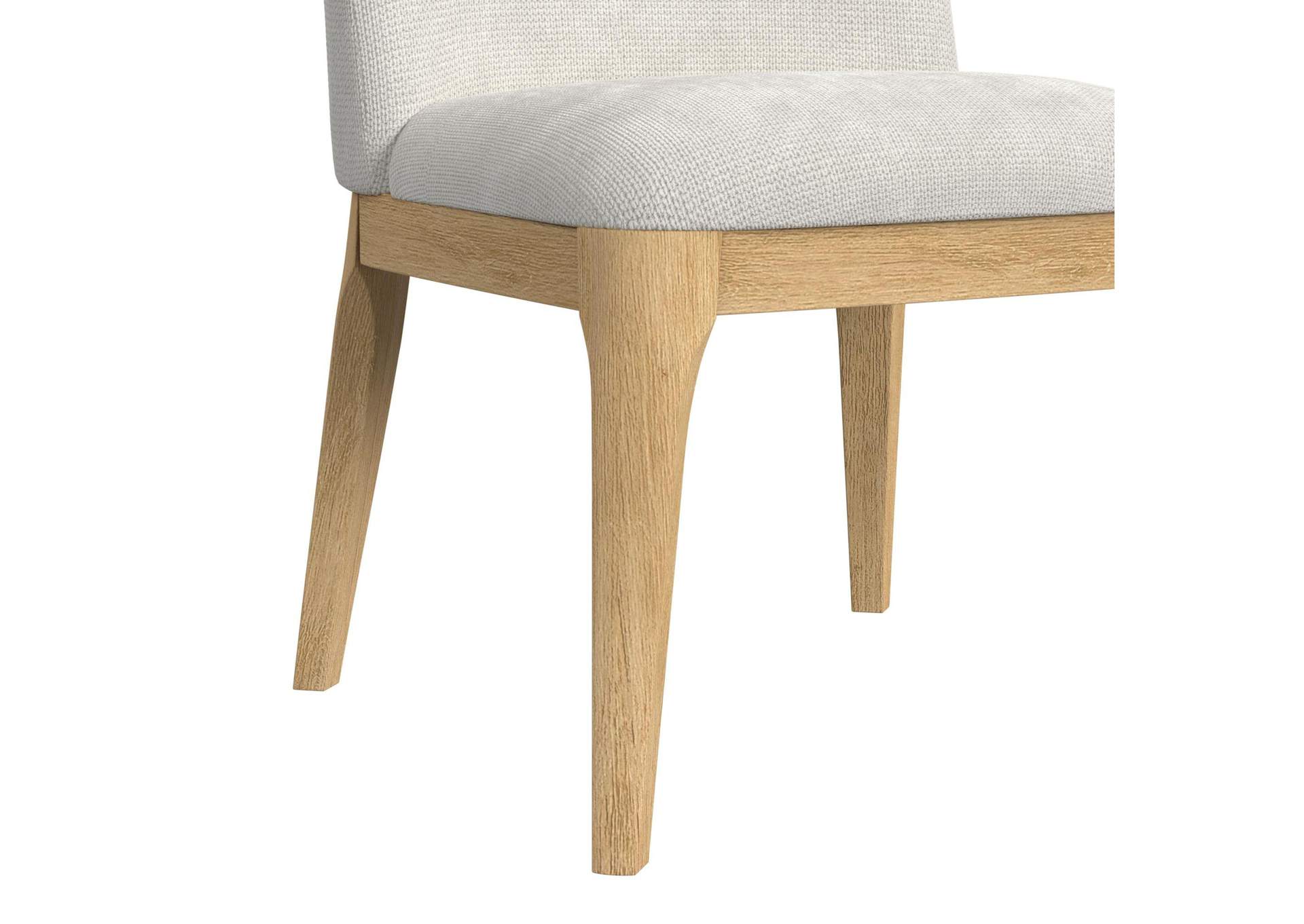 Sylvie Dining Side Chair With White Fabric In Natural 2 Per Carton image 5