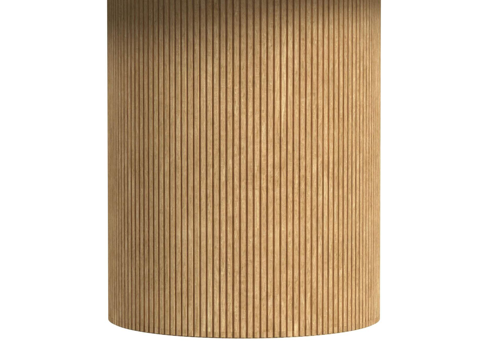 Sylvie Round Dining Table With White Faux Marble Top In Natural image 4
