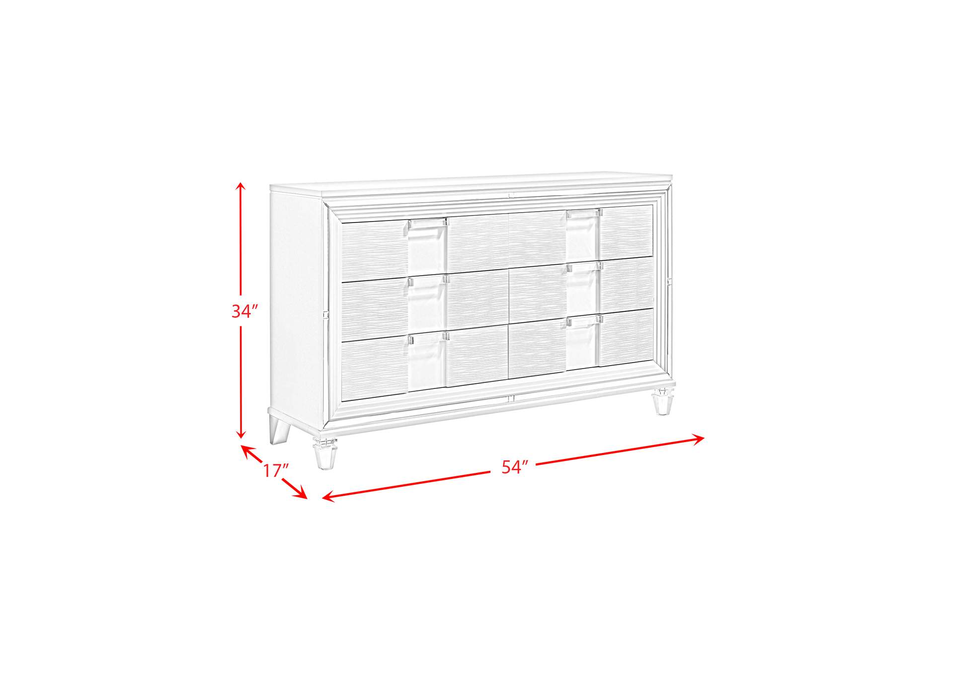 Twenty Nine Youth Dresser White image 9