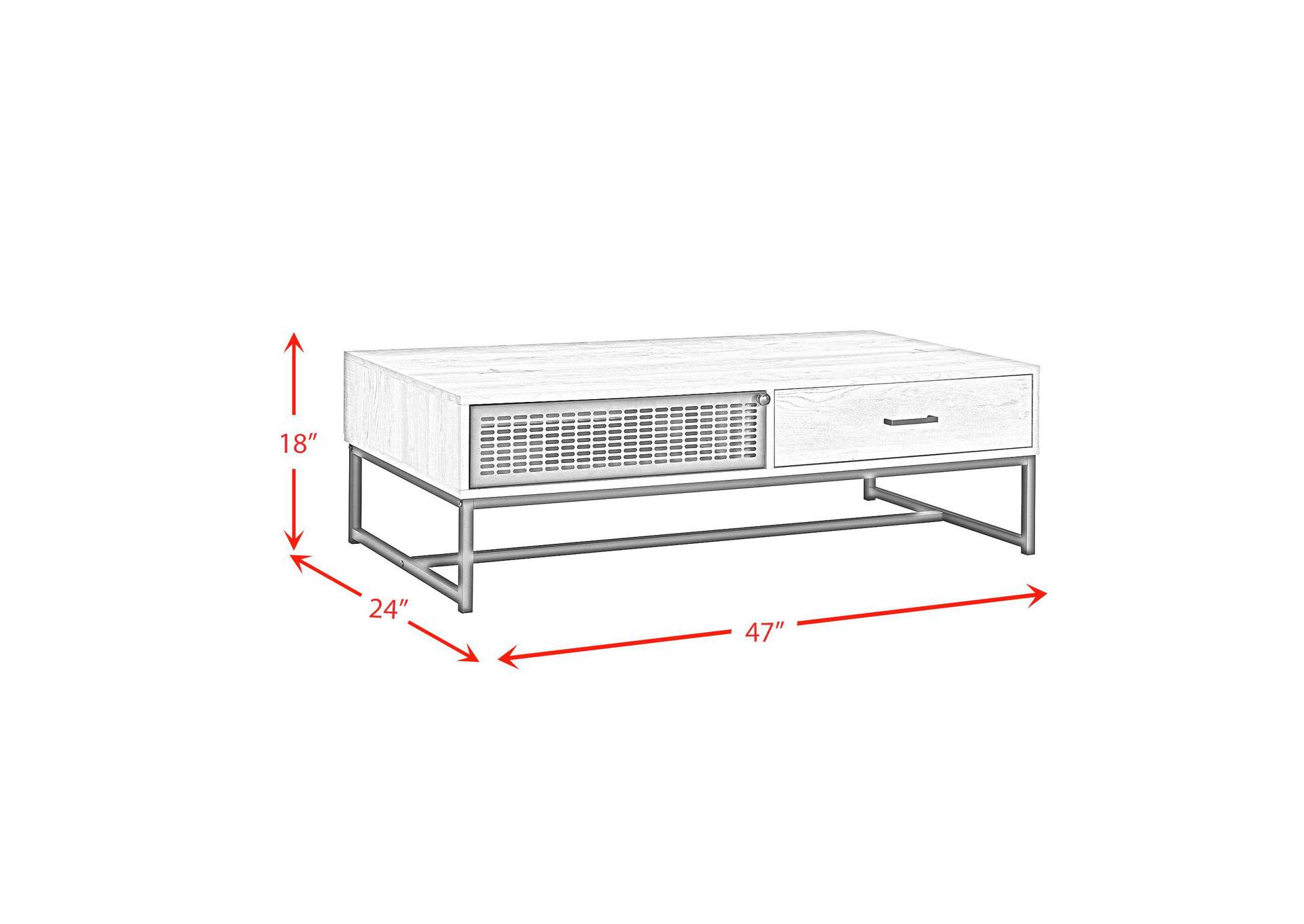 Tatiana Coffee Table In Grey image 7