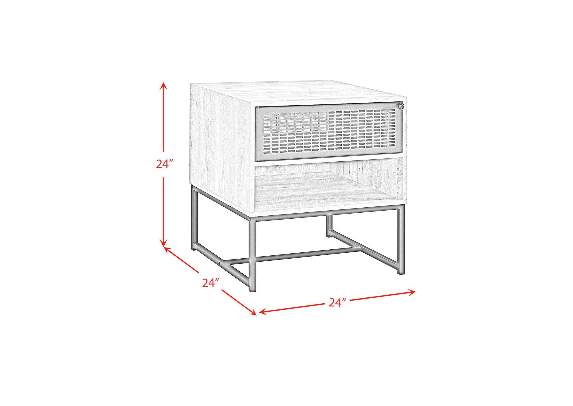 Tatiana End Table In Grey image 5