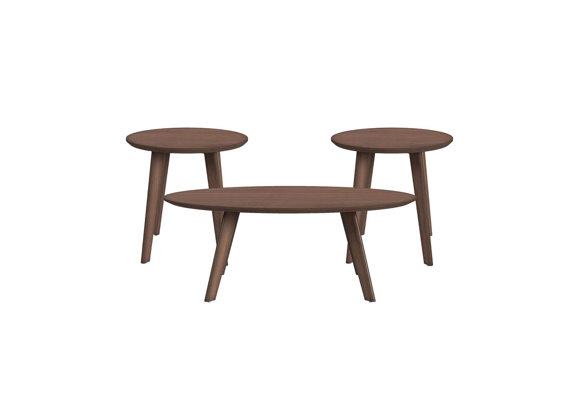 Theo 3 Piece Occasional Table Set Set With Coffee Table And 2 End Tables In Walnut image 3