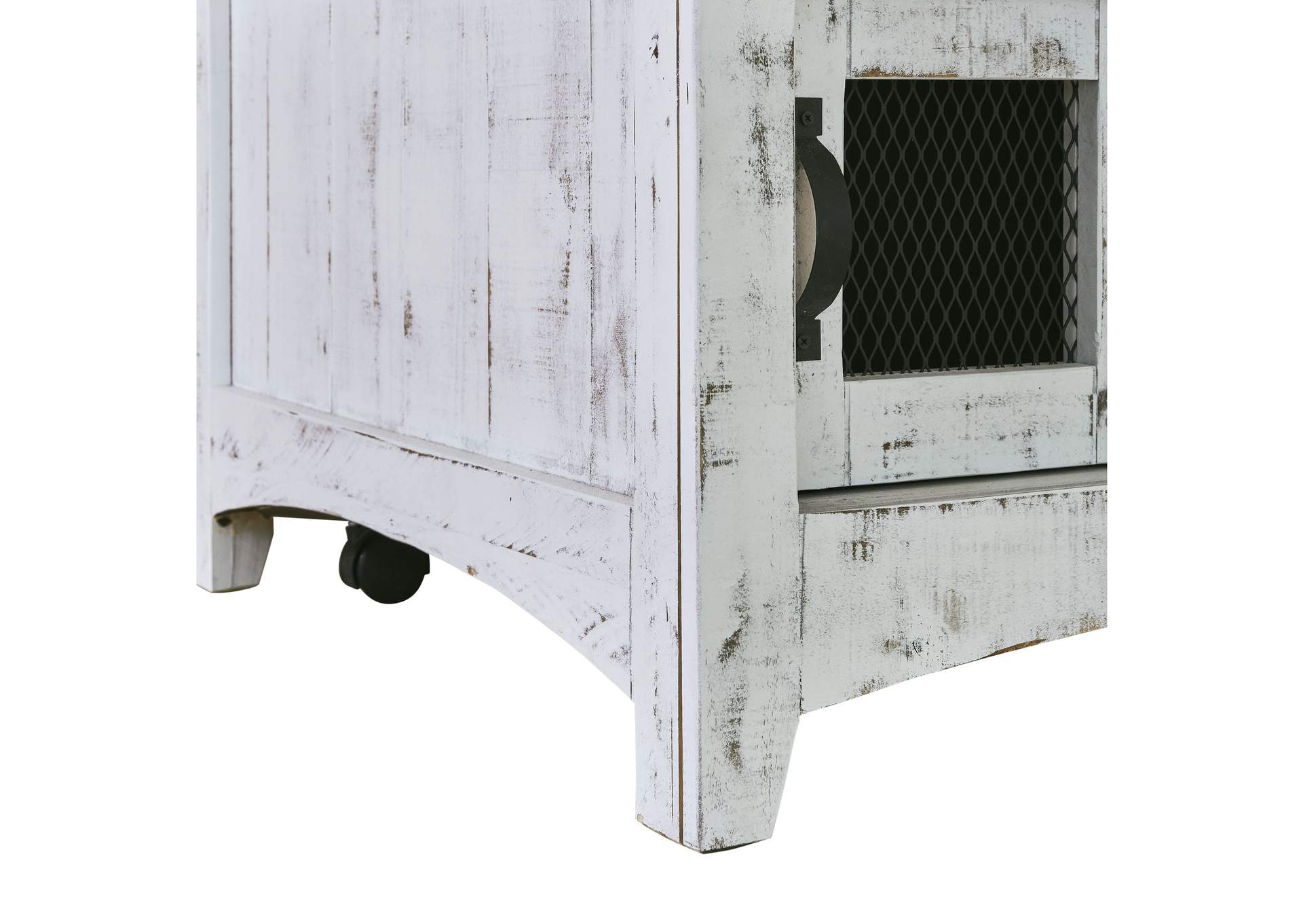 Thomas Coffee Table White With Brown Top