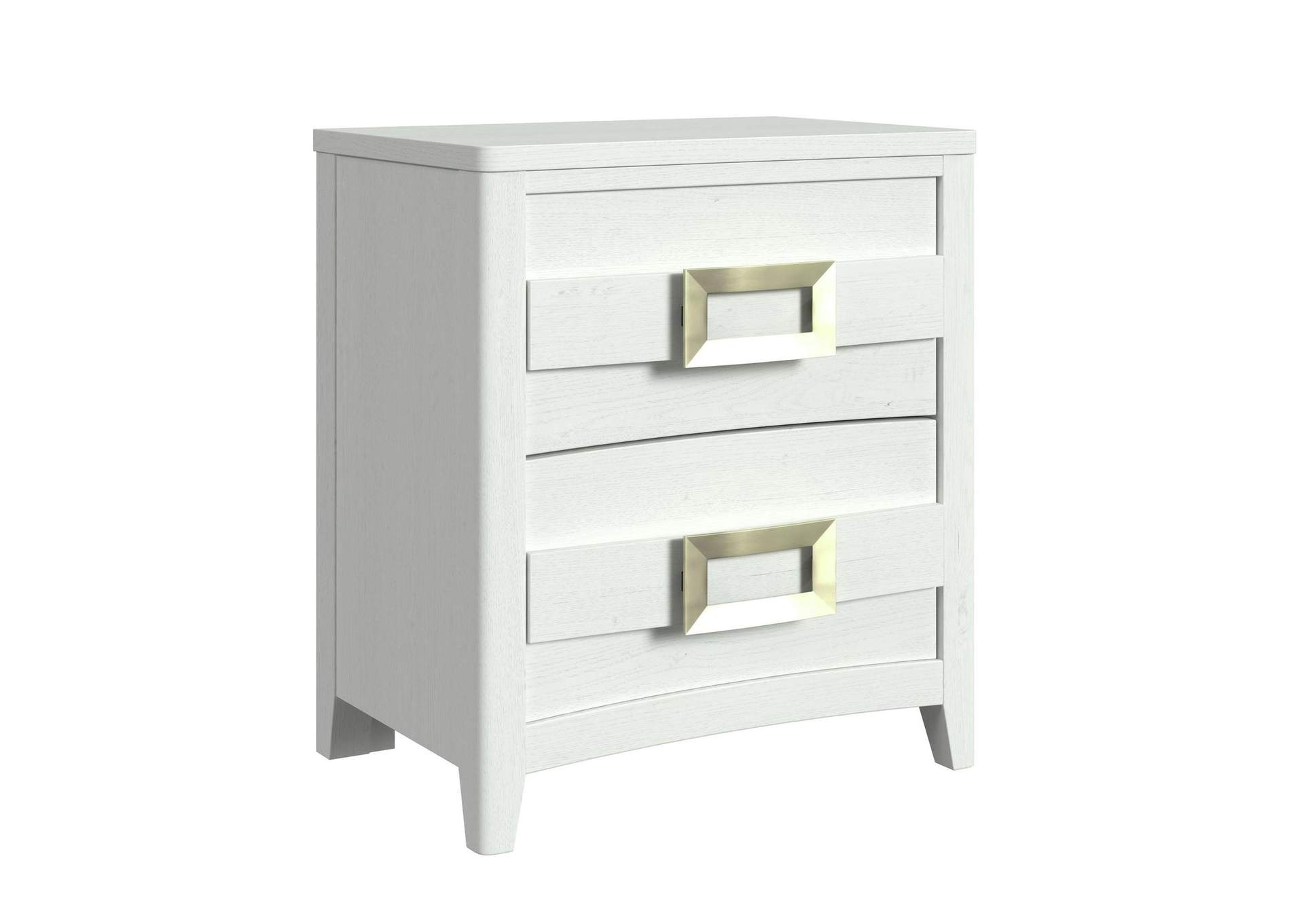 Tobias 2 - Drawer Nightstand With USB In White image 3
