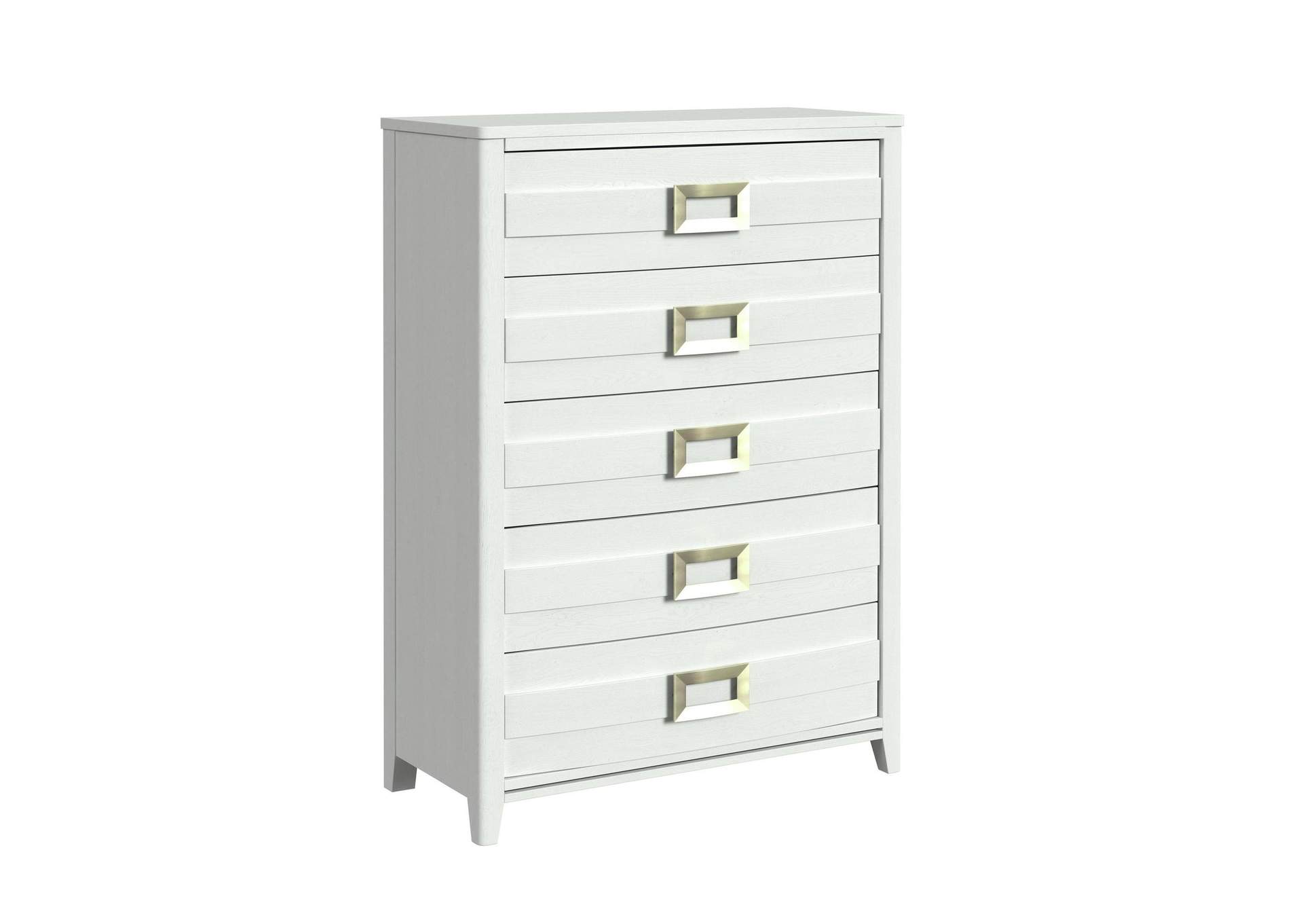Tobias 5 - Drawer Chest In White image 3
