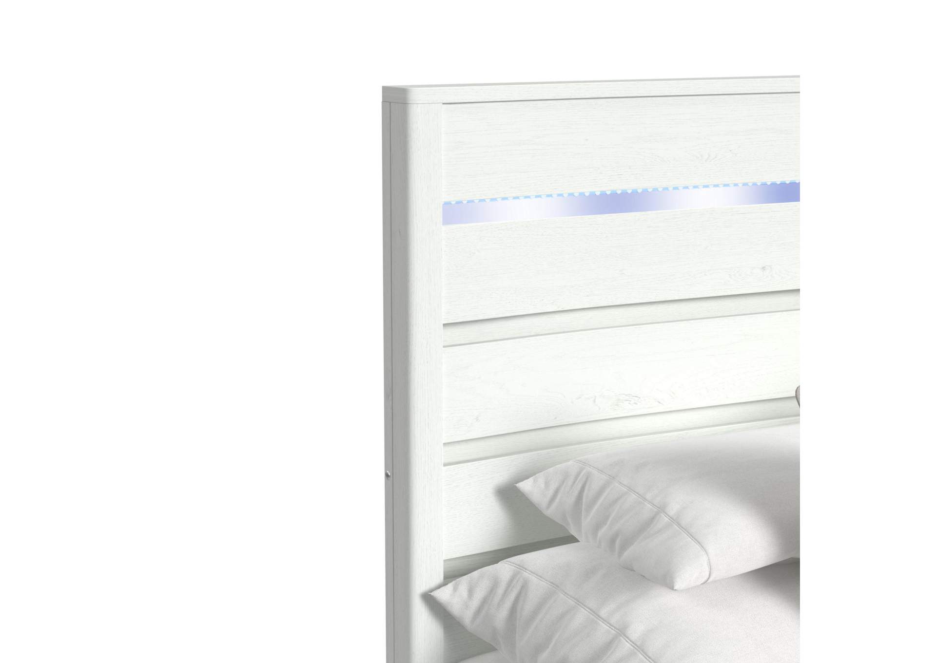 Tobias Twin Bed With Led In White image 3