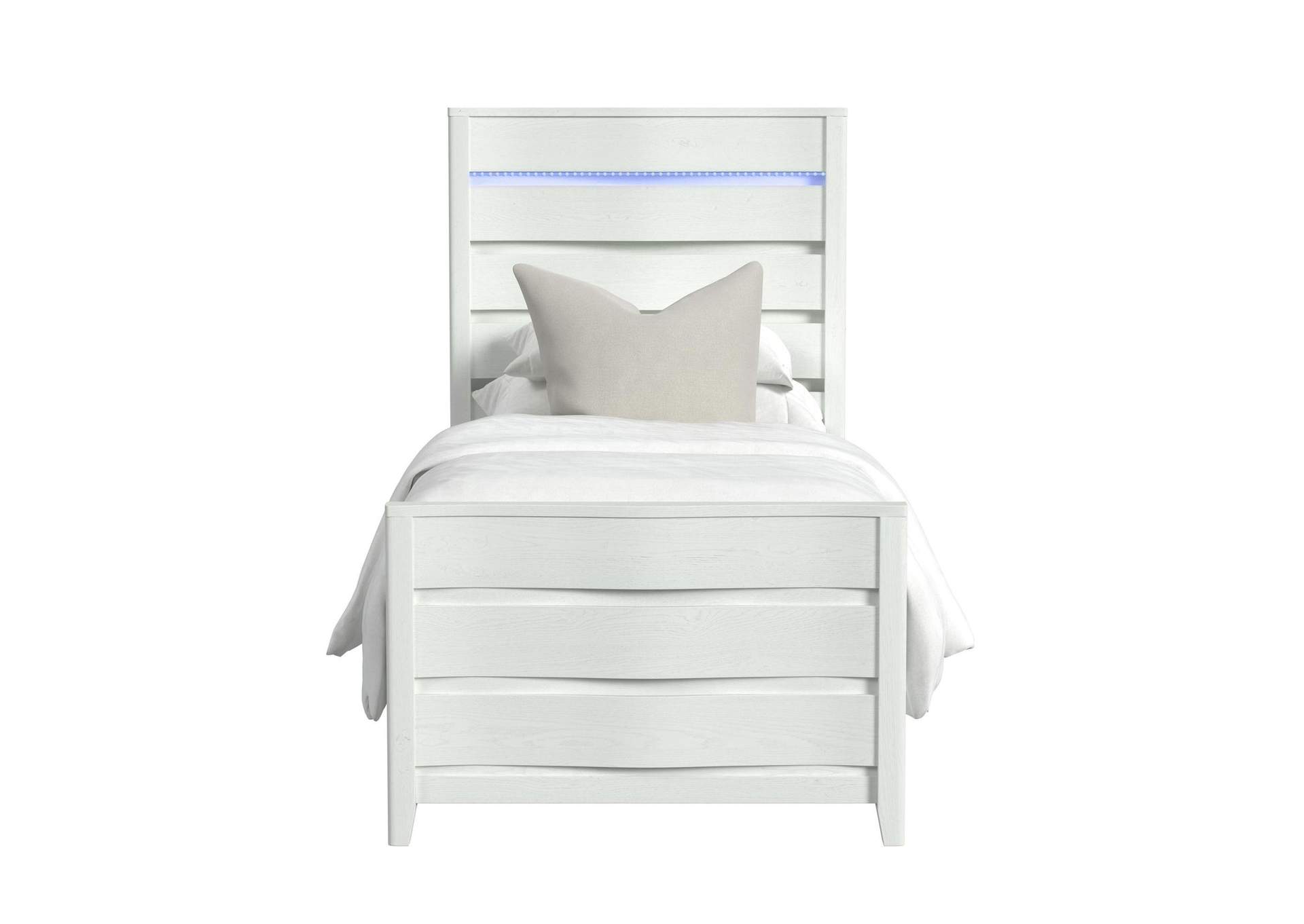 Tobias Twin Bed With Led In White image 4
