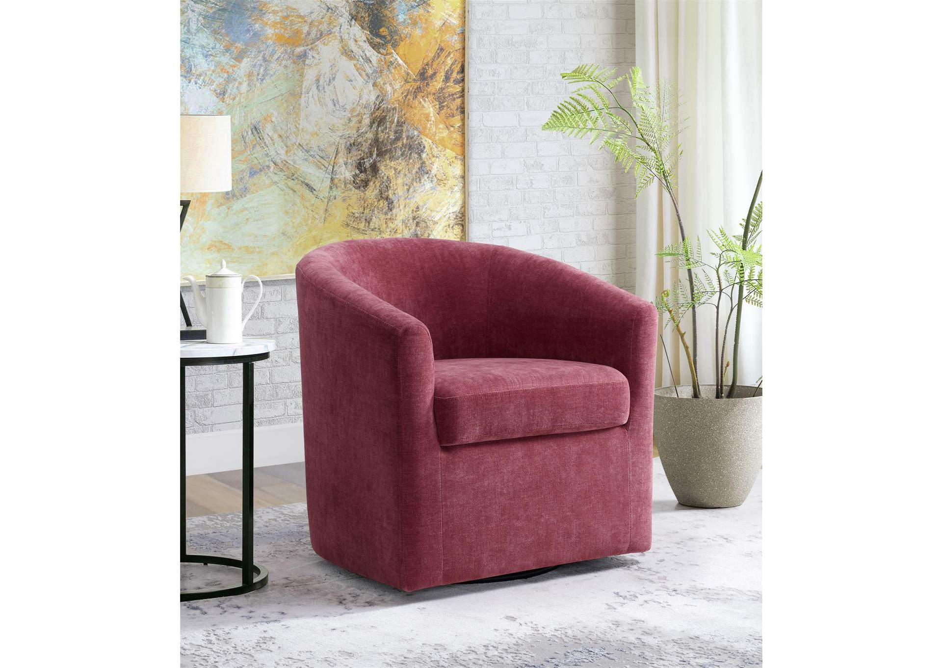Torrance Swivel Chair In Robin Red Tyn997 image 1