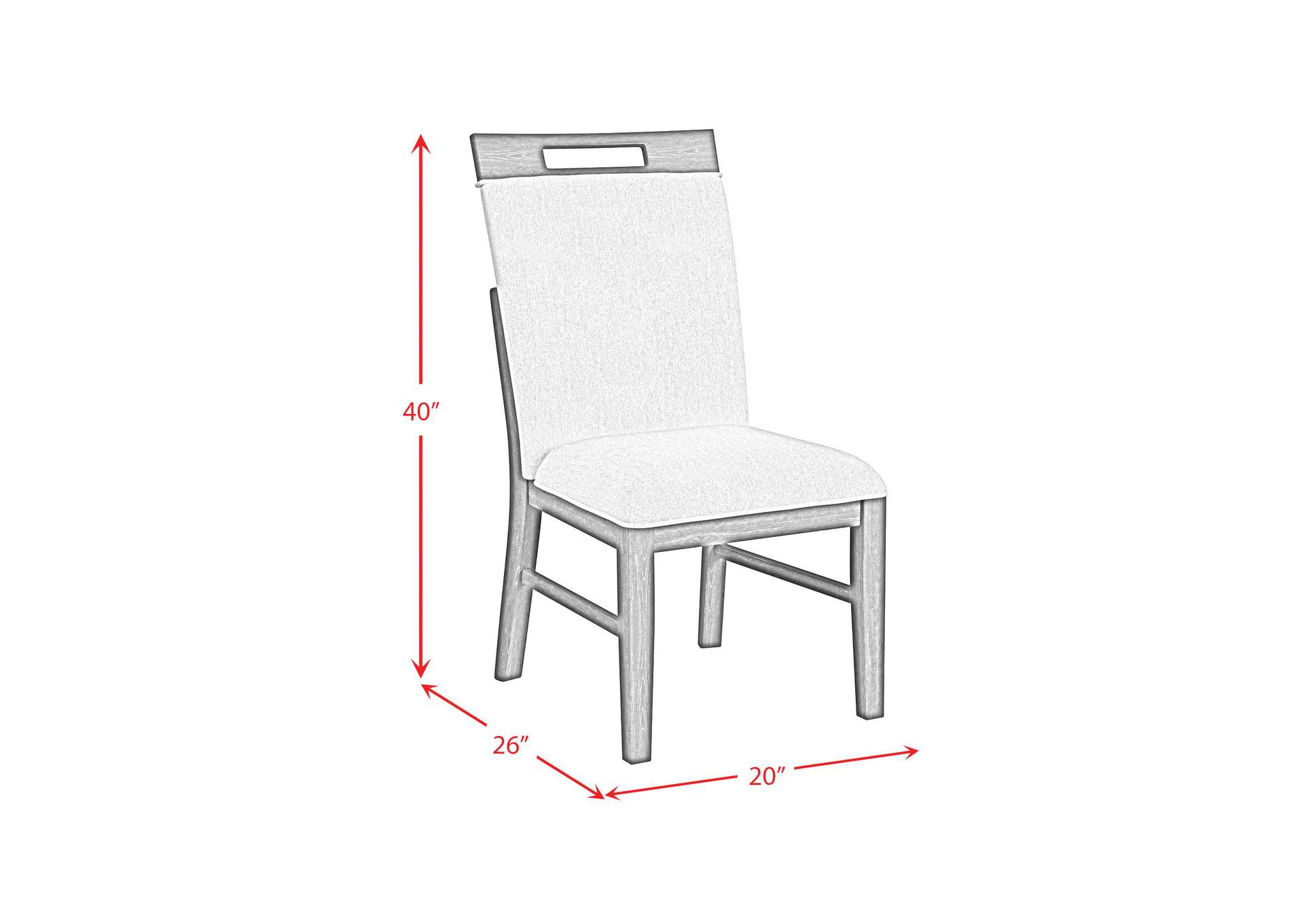 Transcend Dining Side Chair With Light Grey Fabric In Charcoal 2 Per Carton image 7
