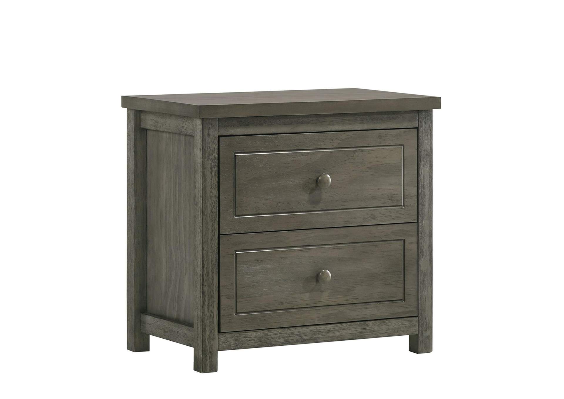 Trey 2 - Drawer Nightstand In Grey Wire Brushed image 3