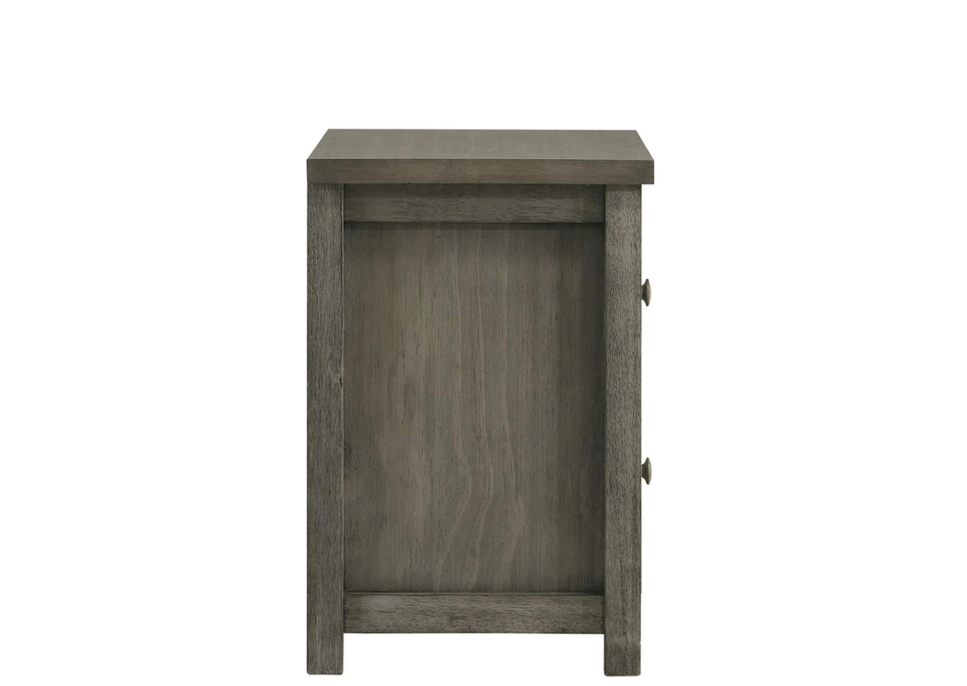 Trey 2 - Drawer Nightstand In Grey Wire Brushed image 5