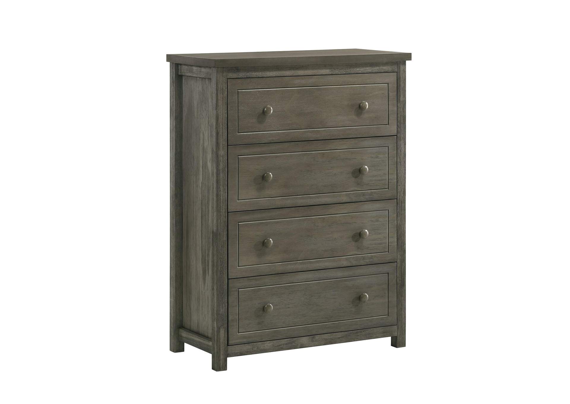 Trey 4 - Drawer Chest In Grey Wire Brushed image 3