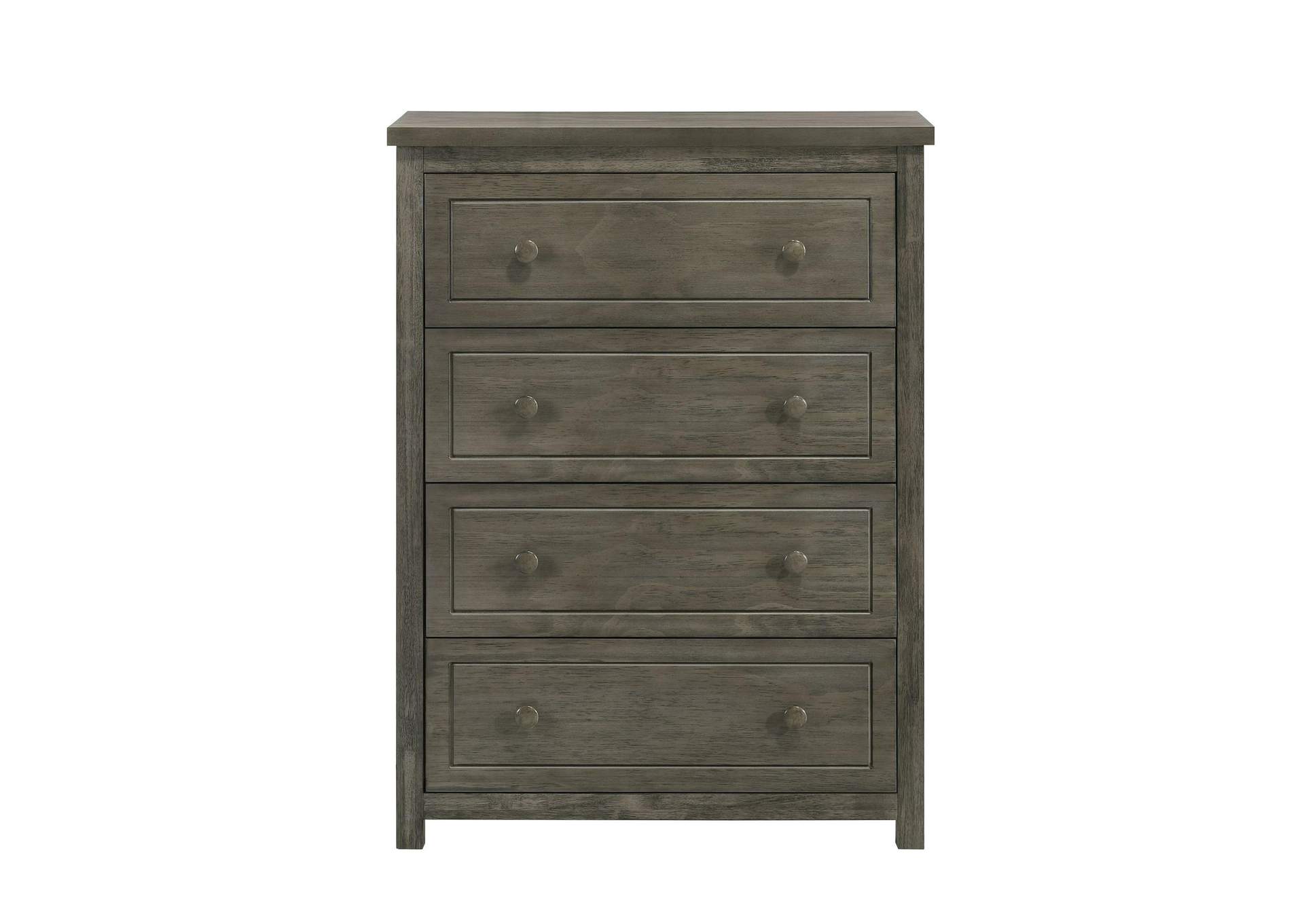 Trey 4 - Drawer Chest In Grey Wire Brushed image 4