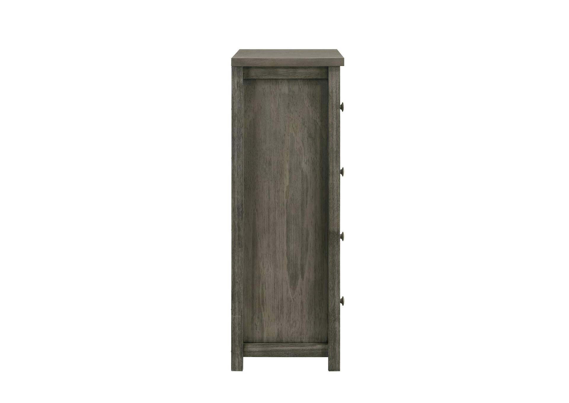 Trey 4 - Drawer Chest In Grey Wire Brushed image 5