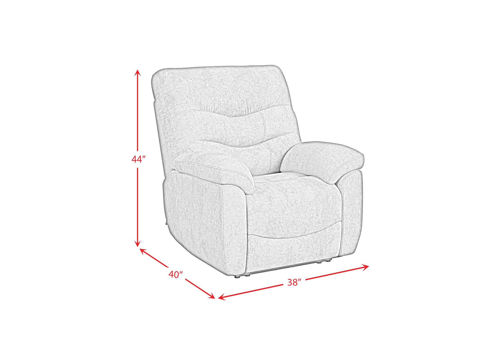 Trifecta P3 Recliner With Heat Massage Zero Gravity Memory Foam In Sefi Puppy image 6