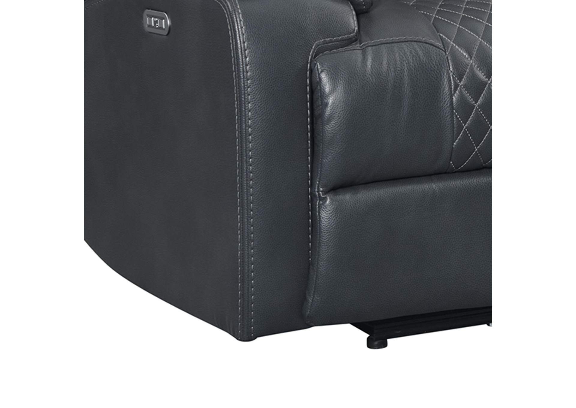 Trinidad Power Recliner With Power Motion Head Recliner In Pebble Grey image 4