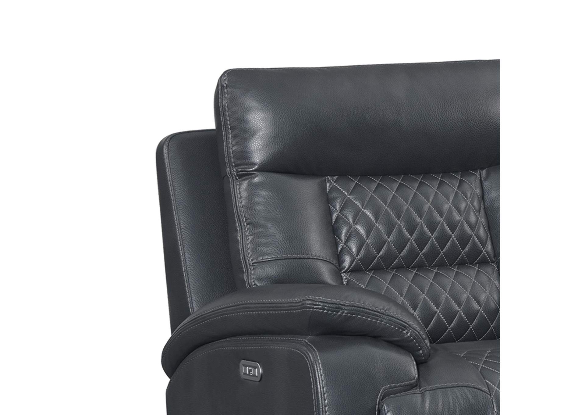 Trinidad Power Recliner With Power Motion Head Recliner In Pebble Grey image 3