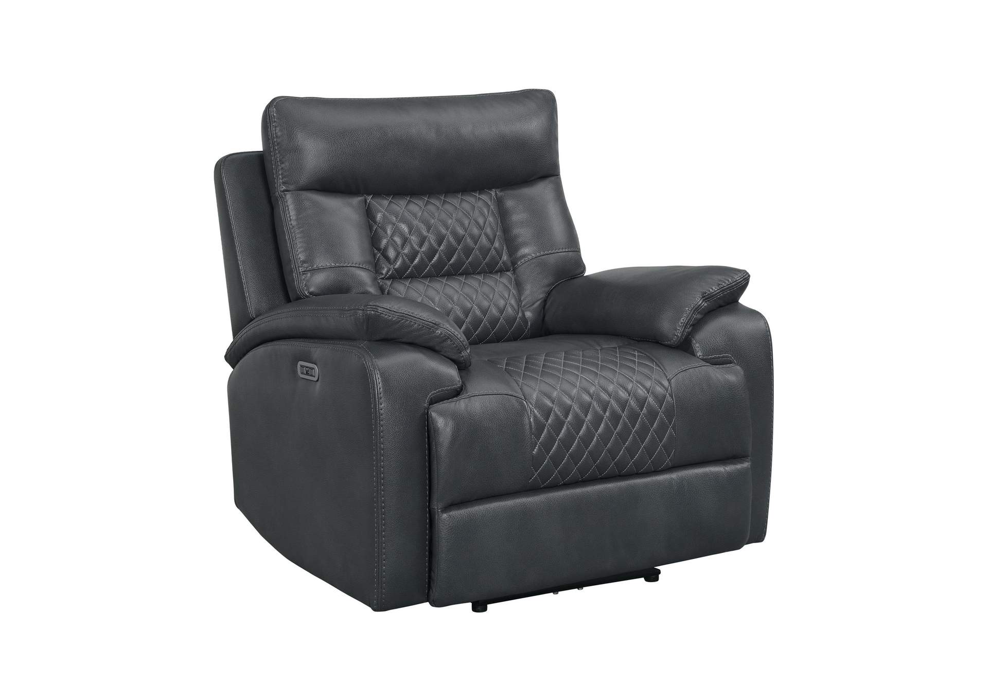 Trinidad Power Recliner With Power Motion Head Recliner In Pebble Grey image 5