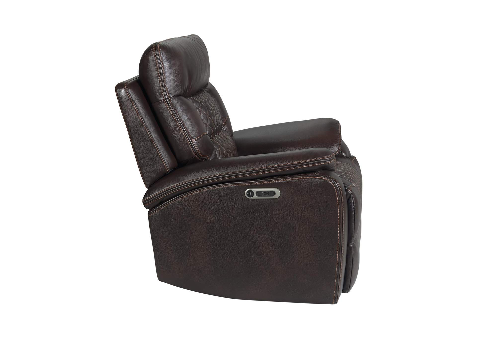Trinidad Power Recliner With Power Motion Head Recliner In Pebble Brown image 7