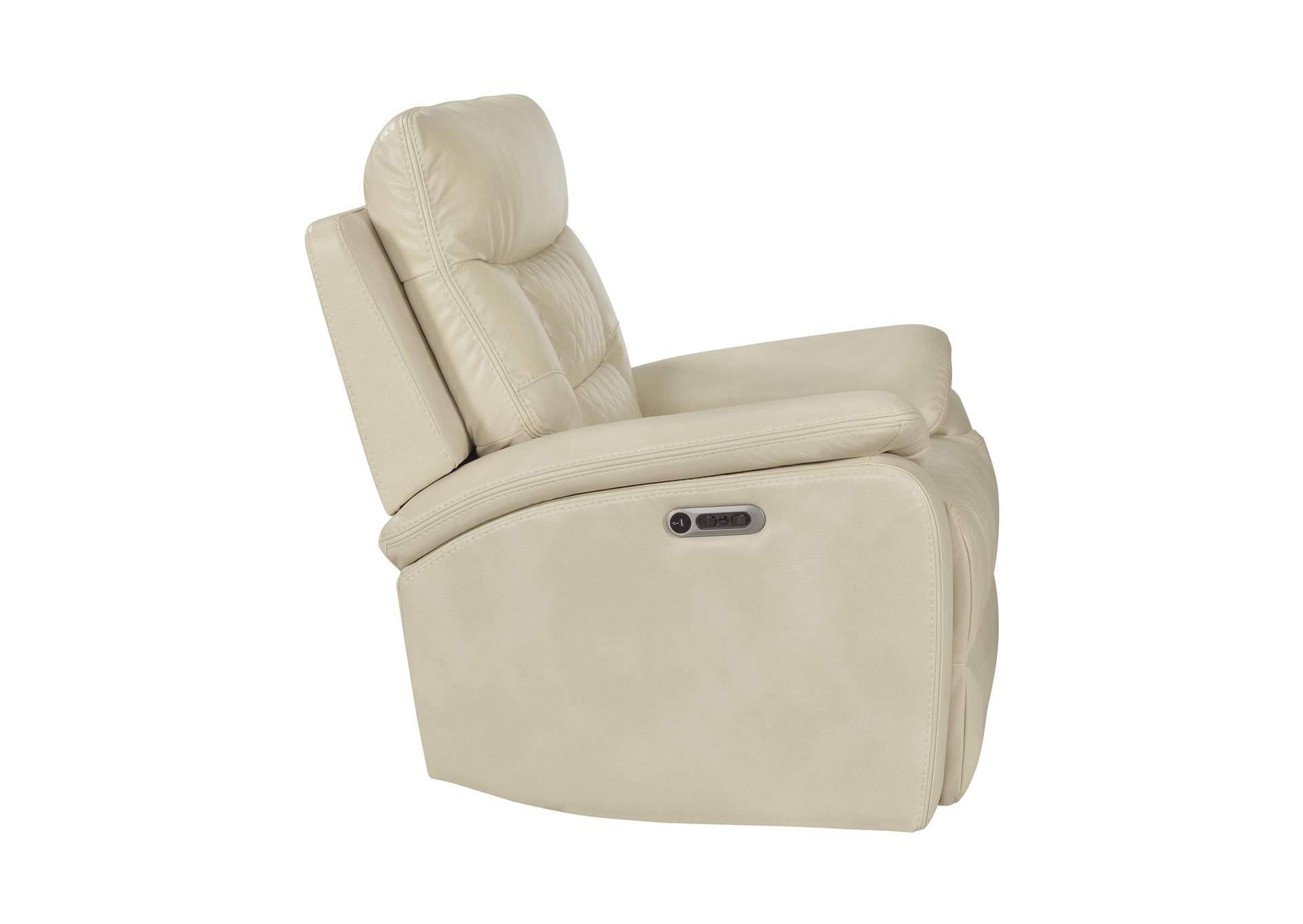 Trinidad Power Recliner With Power Motion Head Recliner In Pebble Cream image 8