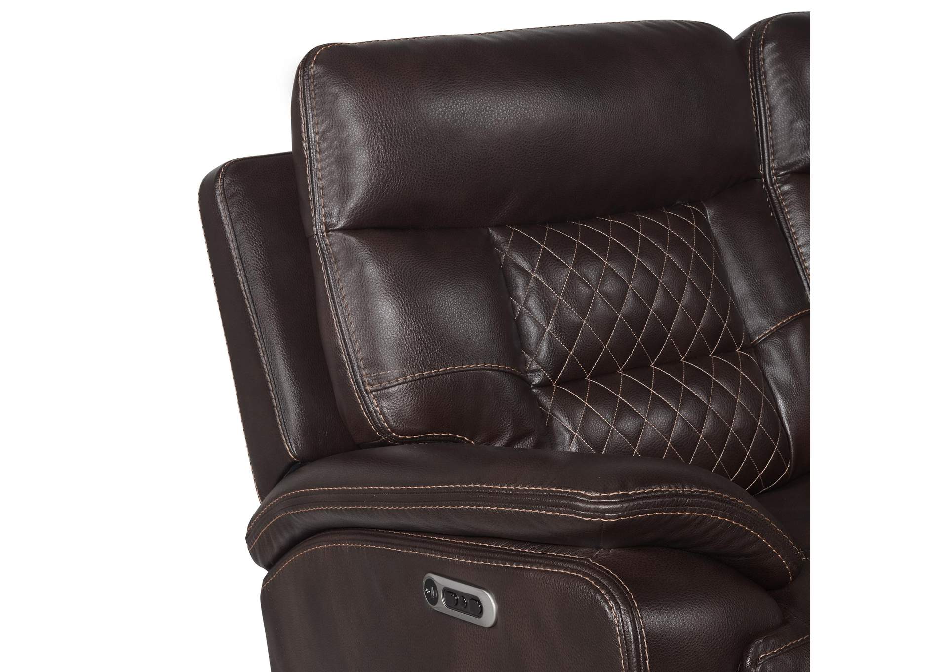 Trinidad Power Motion Sofa With Power Motion Head Recliner In Pebble Brown image 4