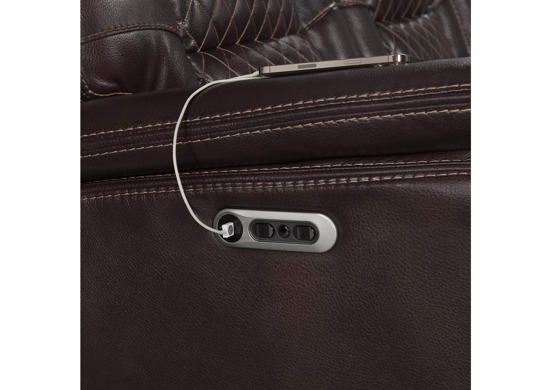Trinidad Power Motion Sofa With Power Motion Head Recliner In Pebble Brown image 6