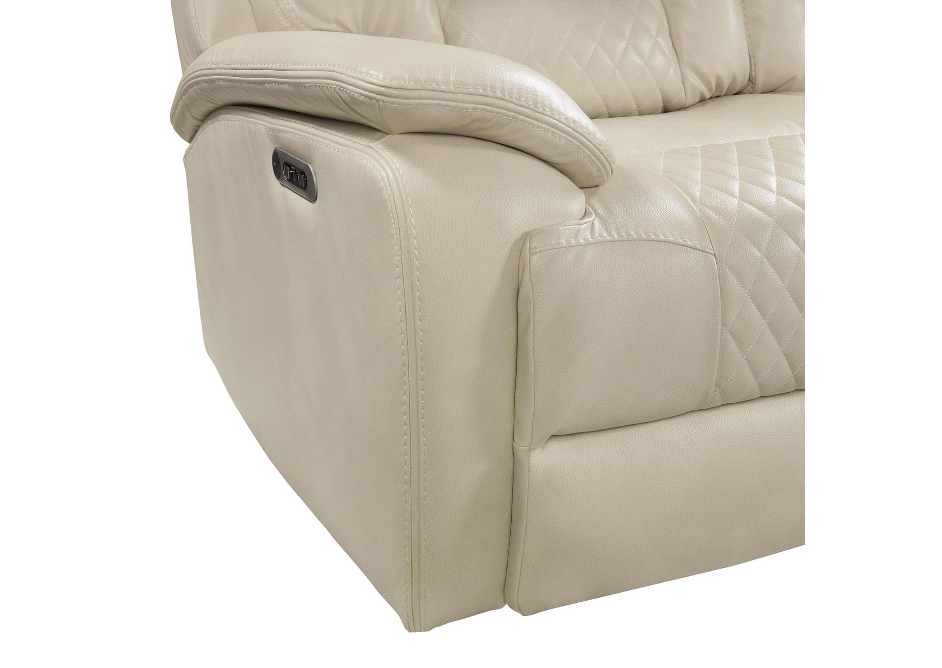 Trinidad Power Motion Sofa With Power Motion Head Recliner In Pebble Cream image 5