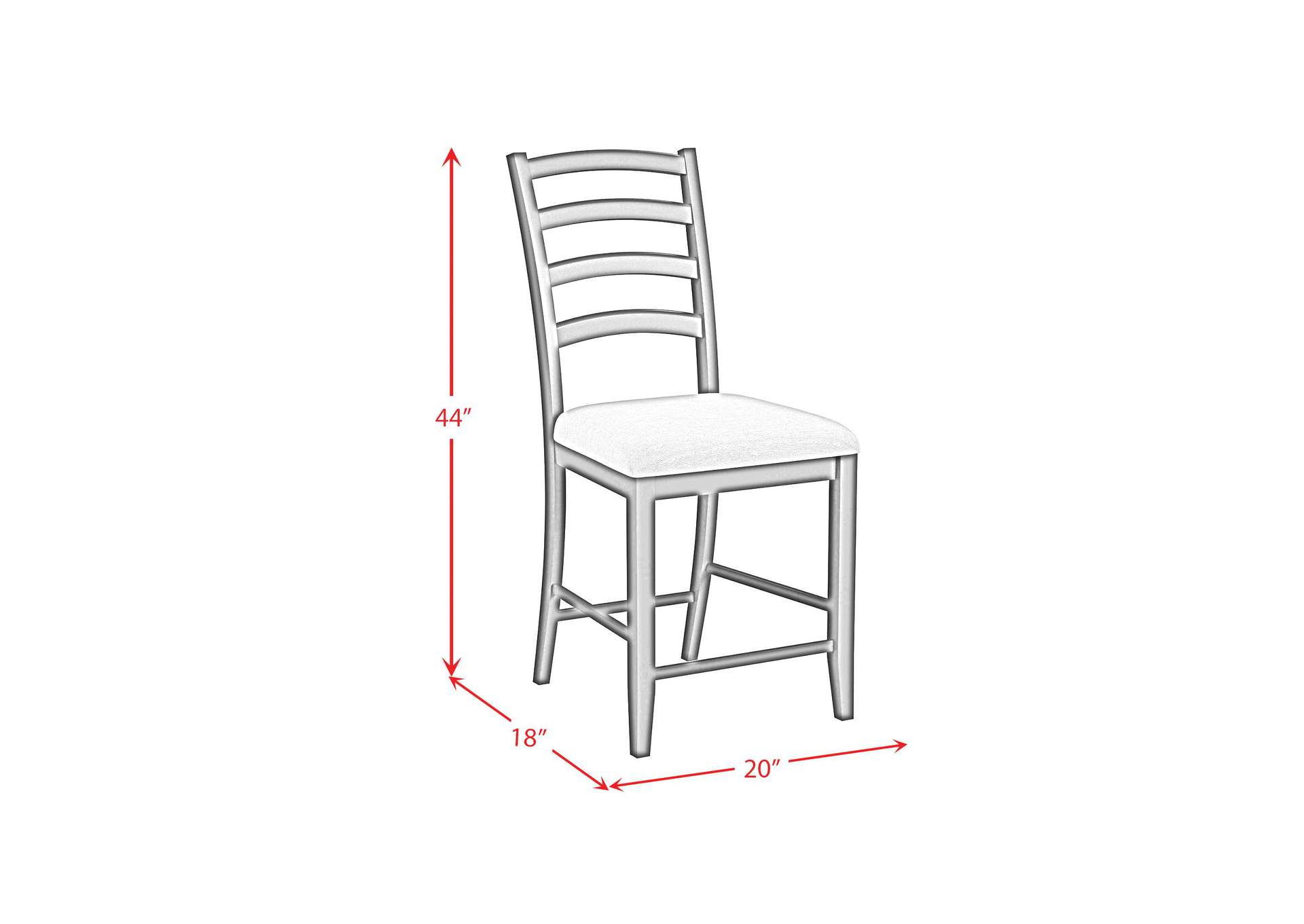 Tulane 5 Piece Counter Table 4 Counter Chairs With Beige Fabric In Oak Black image 8