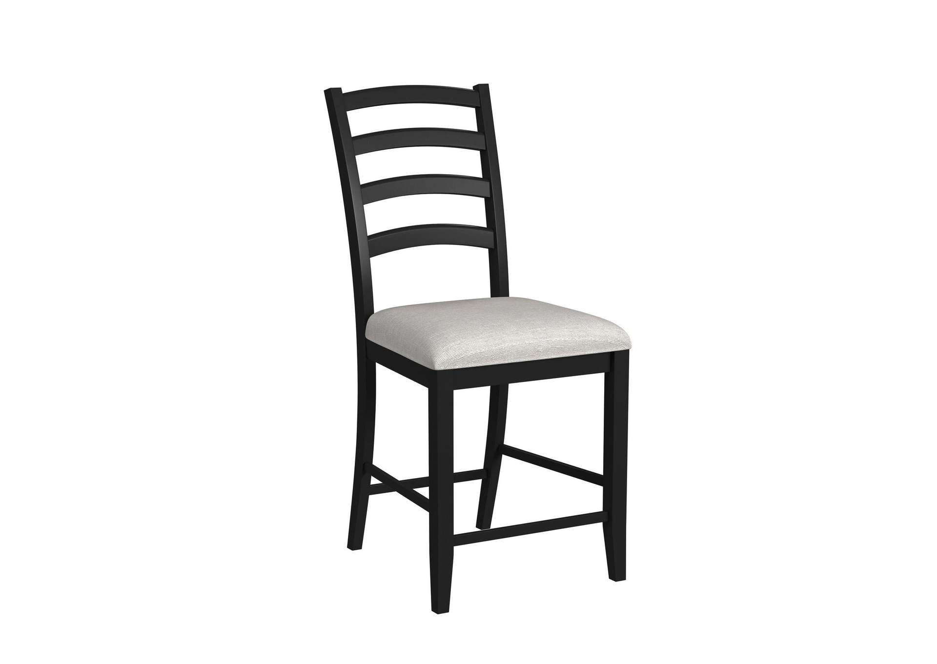 Tulane 5 Piece Counter Table 4 Counter Chairs With Beige Fabric In Oak Black image 11