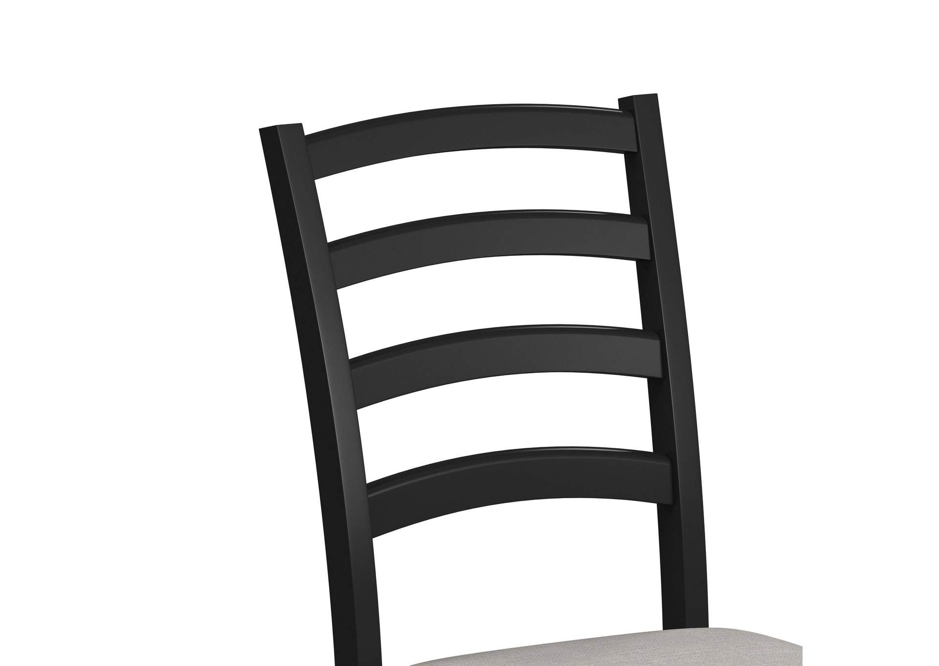 Tulane 5 Piece Counter Table 4 Counter Chairs With Beige Fabric In Oak Black image 5
