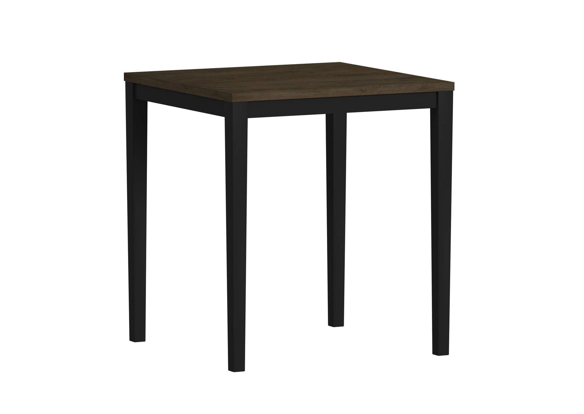 Tulane 5 Piece Counter Table 4 Counter Chairs With Beige Fabric In Oak Black image 9