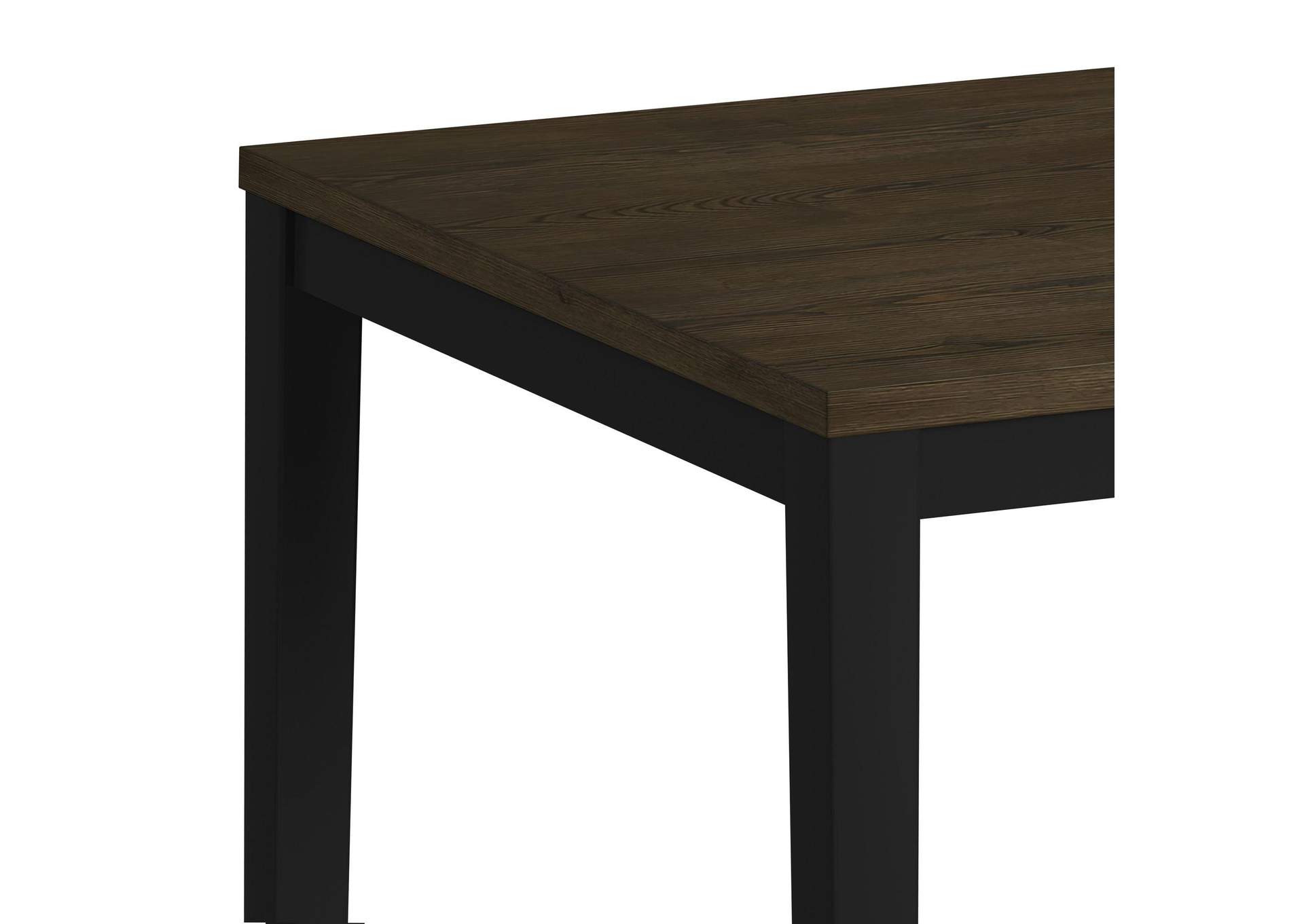 Tulane 5 Piece Counter Table 4 Counter Chairs With Beige Fabric In Oak Black image 4