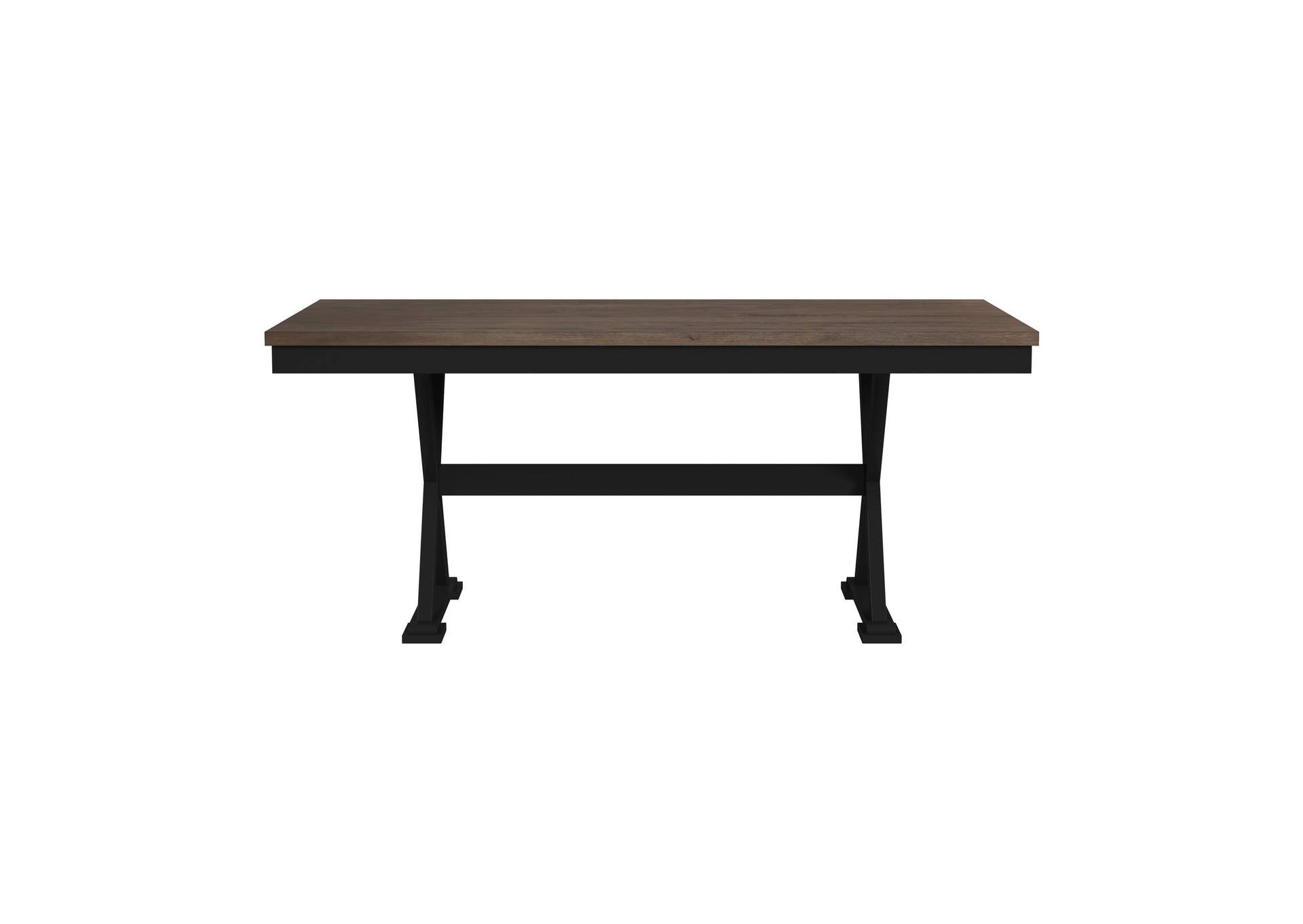 Tulane 6 Piece Dining Set With Table 4 Chairs And Bench In Oak And Black