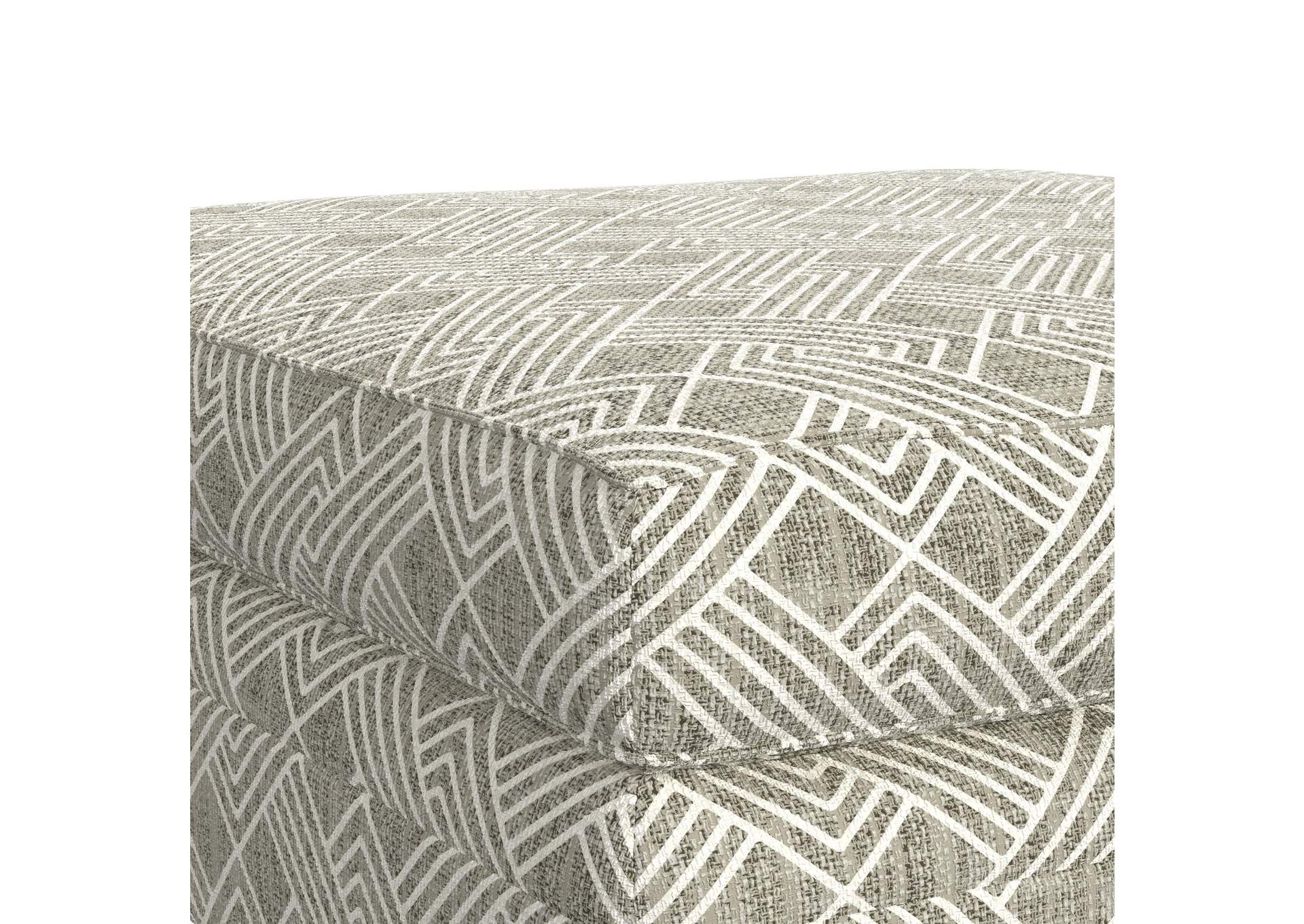 Tully Ottoman In Modular Porcelain