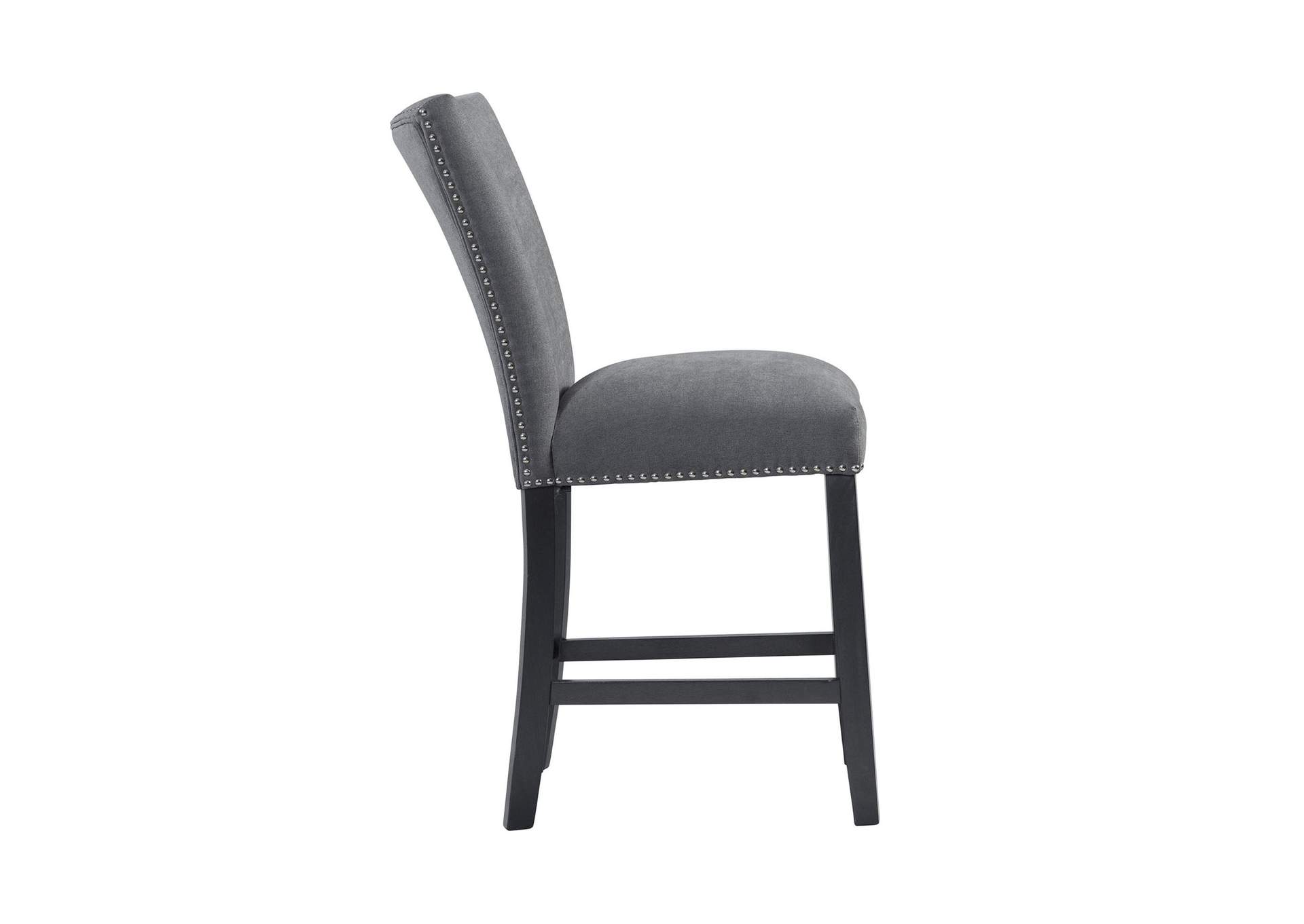 Tuscany Counter Linen Nailhead Side Chair 2 Per Pack - Charcoal image 13