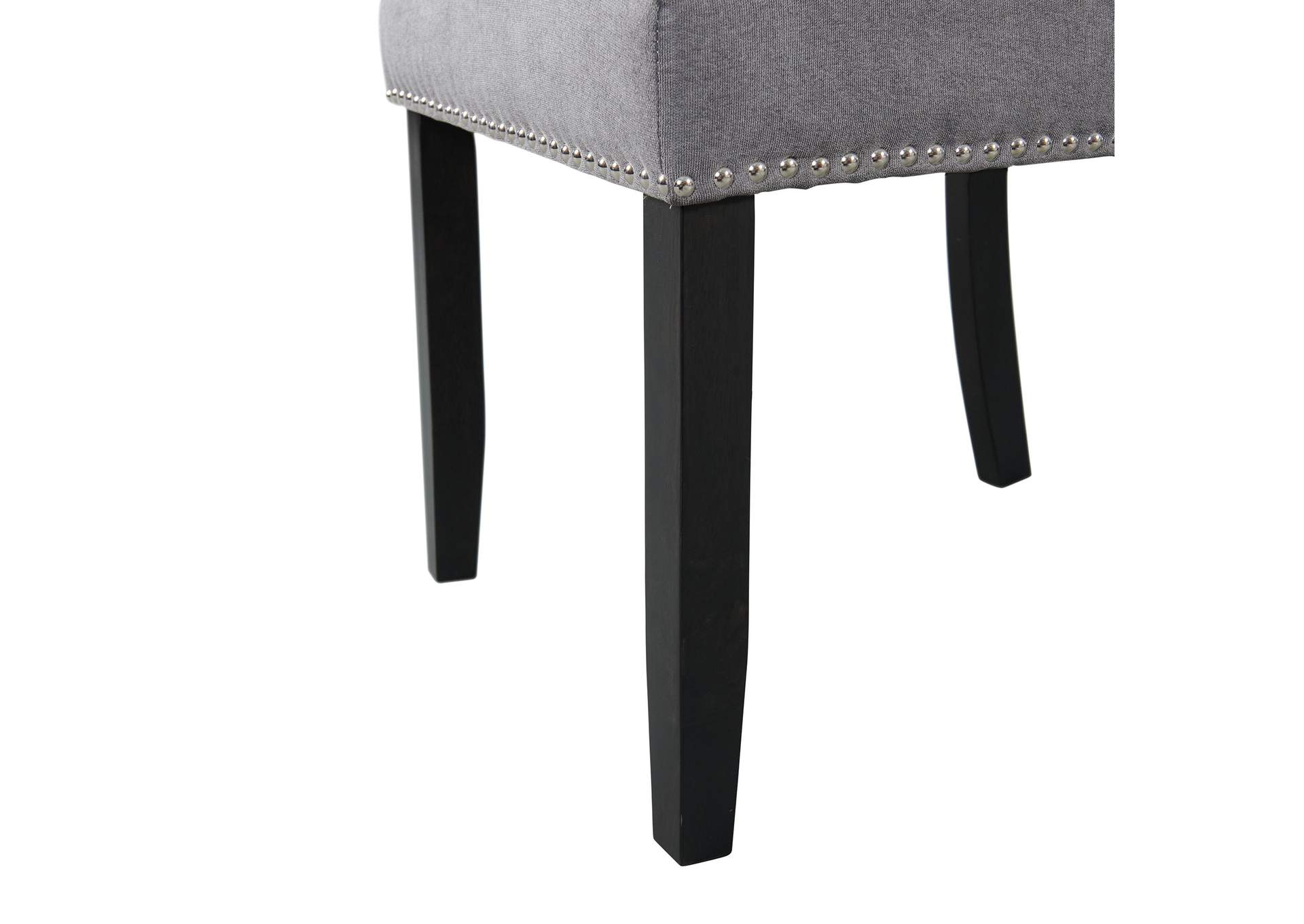 Tuscany Dining Linen Nailhead Side Chair 2 Per Pack - Charcoal image 6