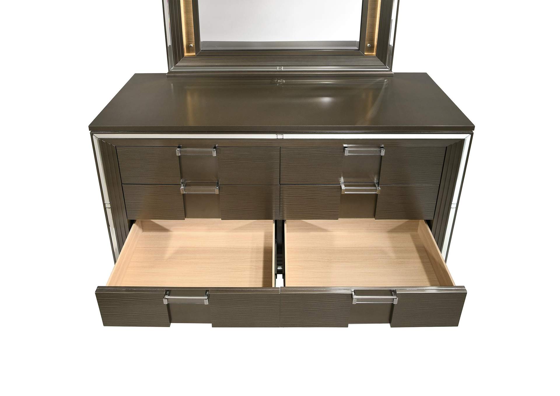 Twenty Nine 6 - Drawer Dresser With Mood Lighting Mirror image 7