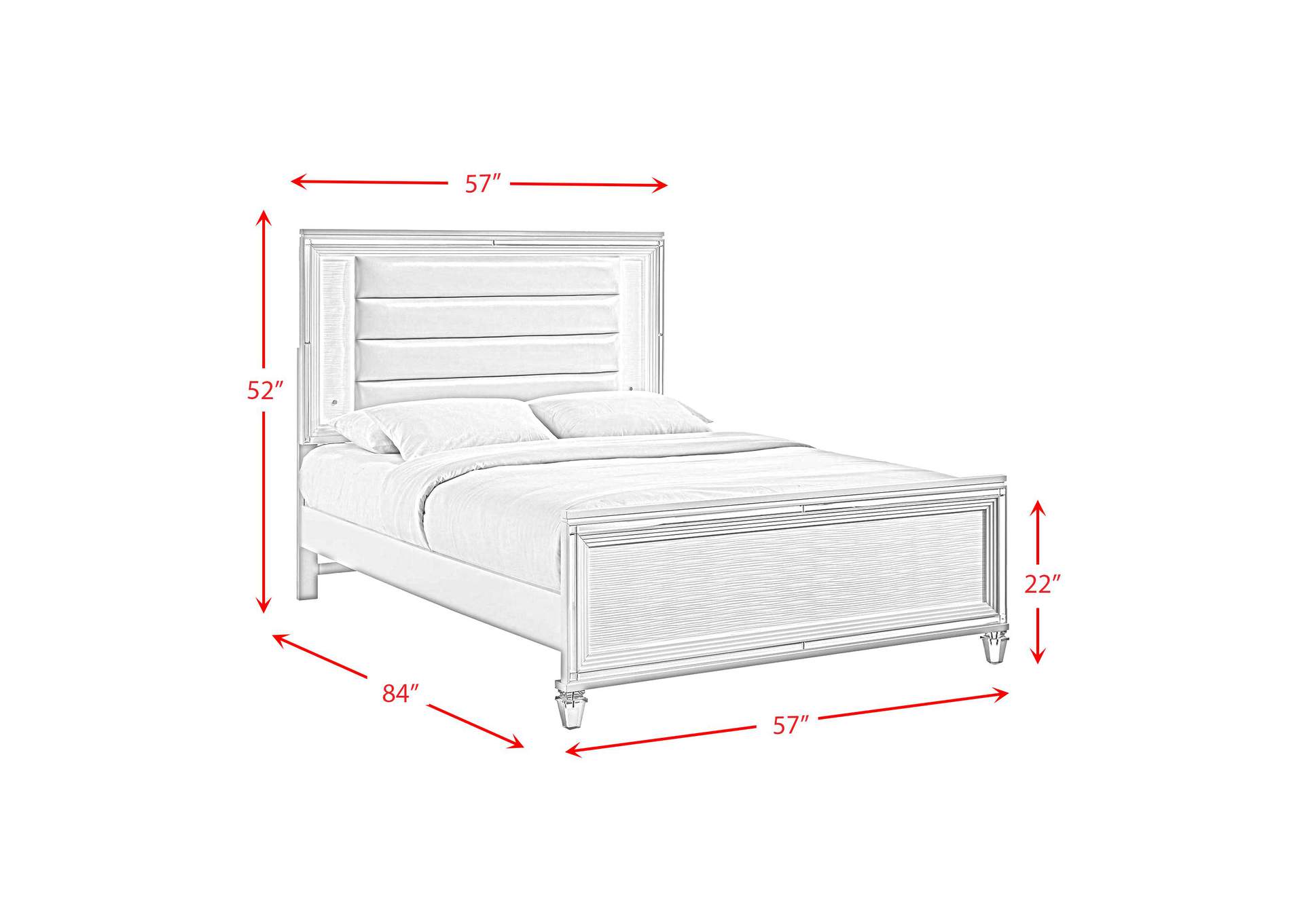Twenty Nine Youth Full Bed White image 7