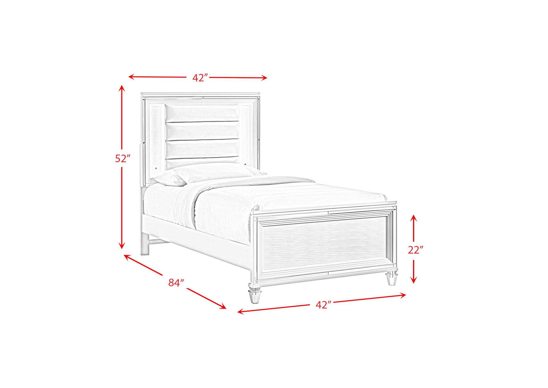Twenty Nine Youth Twin Bed White image 5