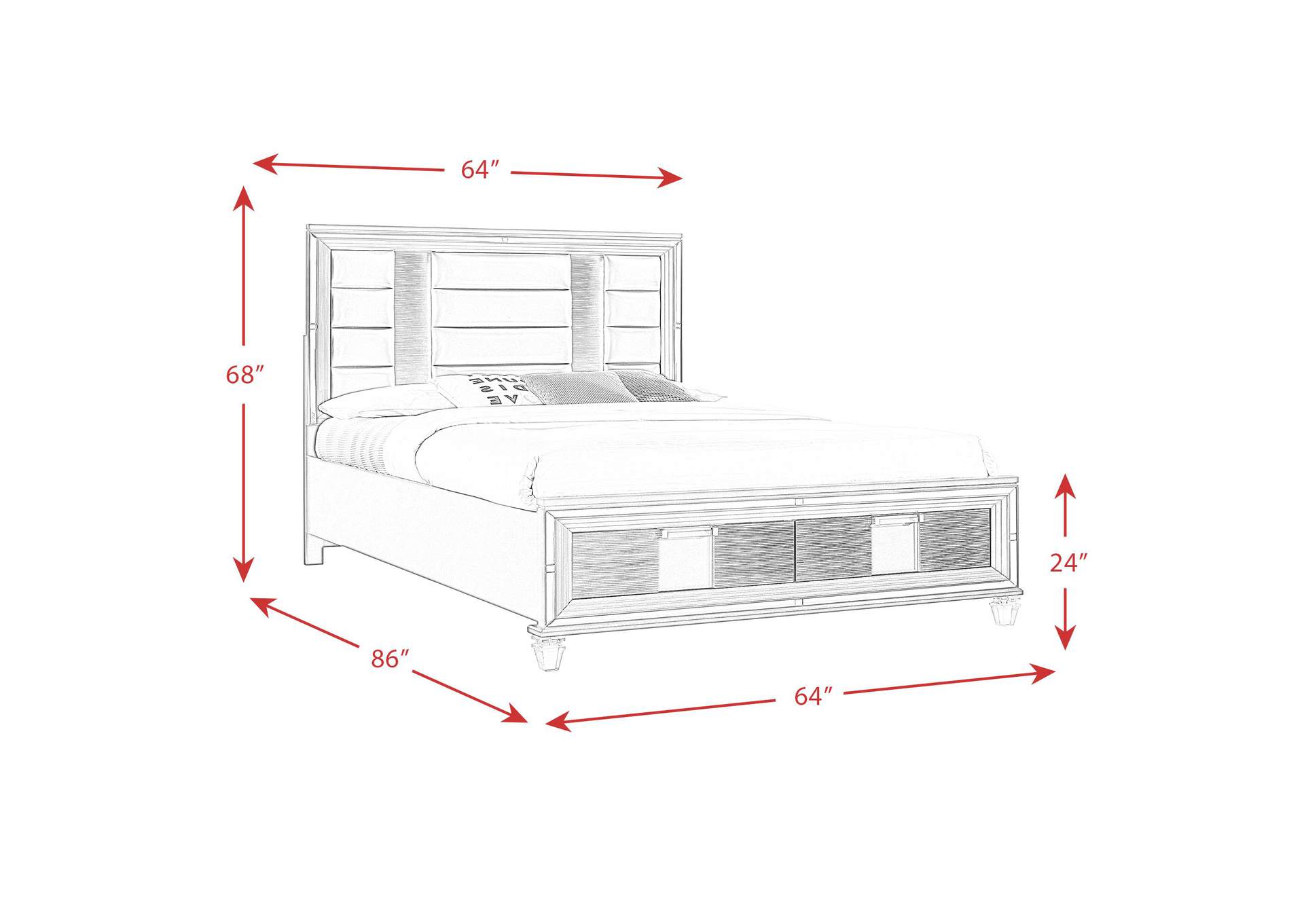Twenty Nine 2 - Drawer Queen Storage Bed image 8