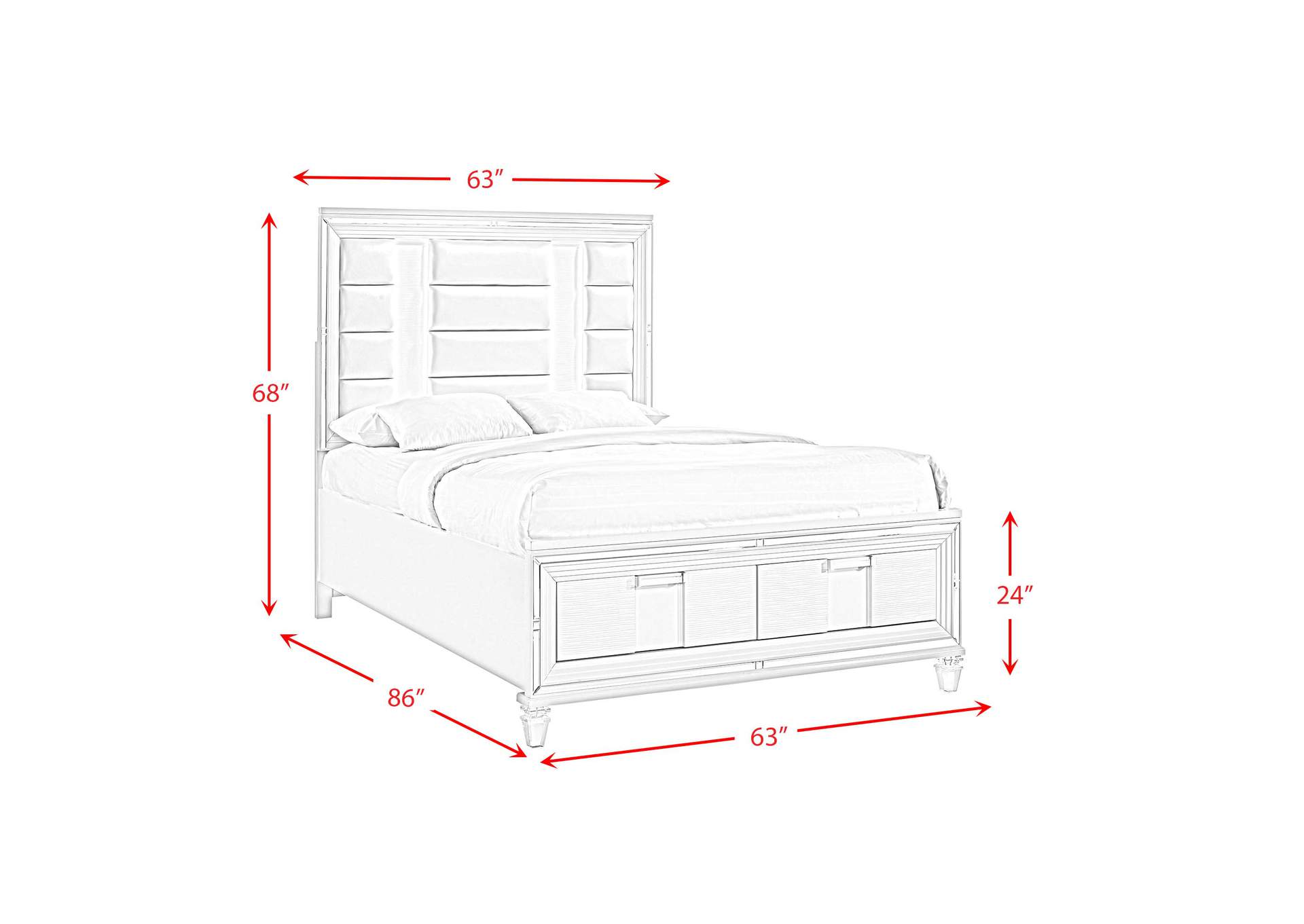 Twenty Nine Queen Bed White
