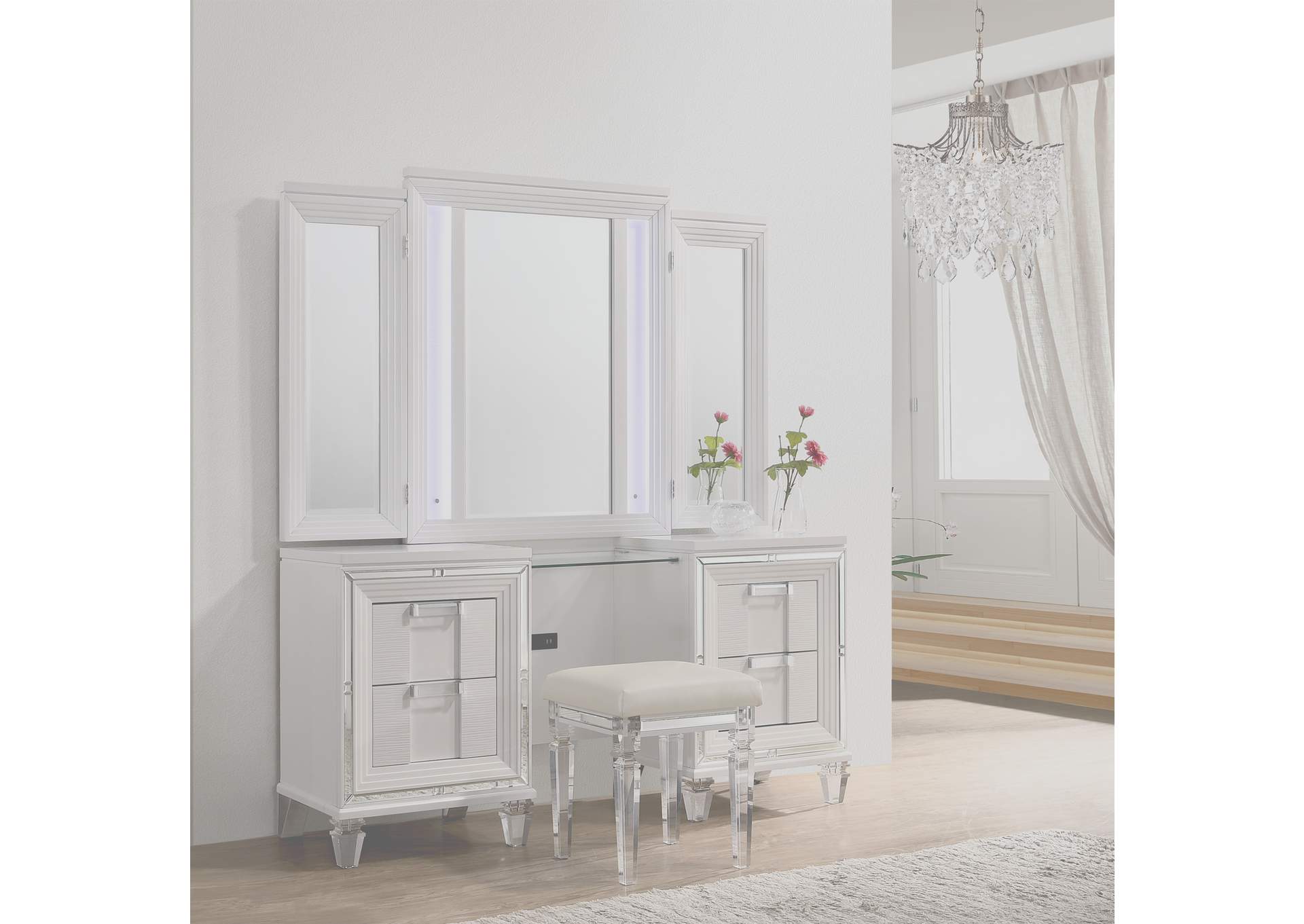 Twenty Nine Dressing Set With Led USB Plug White