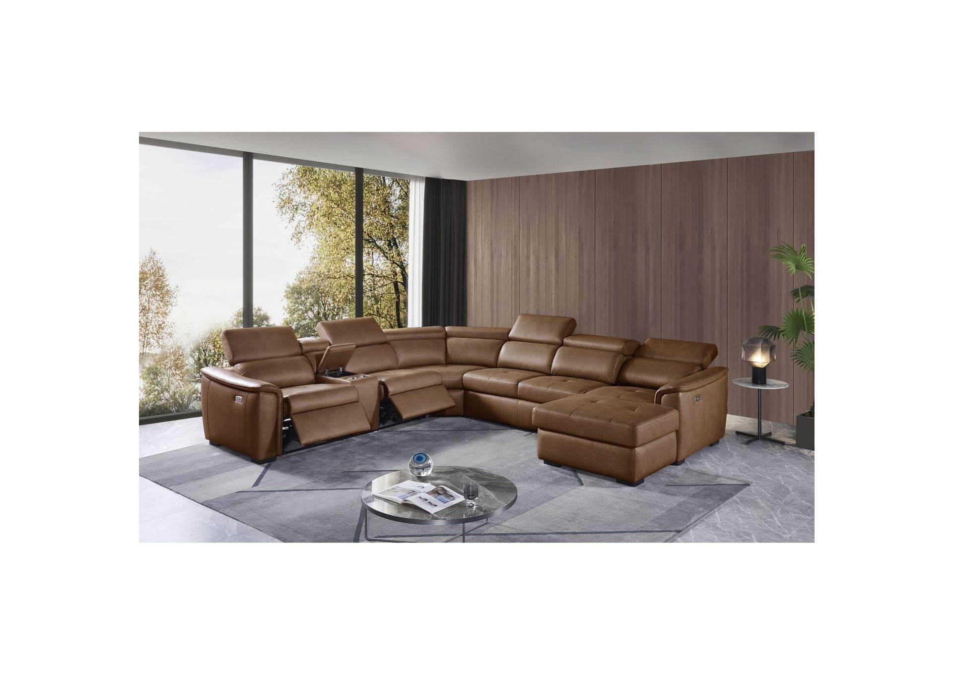 Typhoon Right Hand Facingstorage Chaise Power Reclining Back In Darlington Auburn image 1