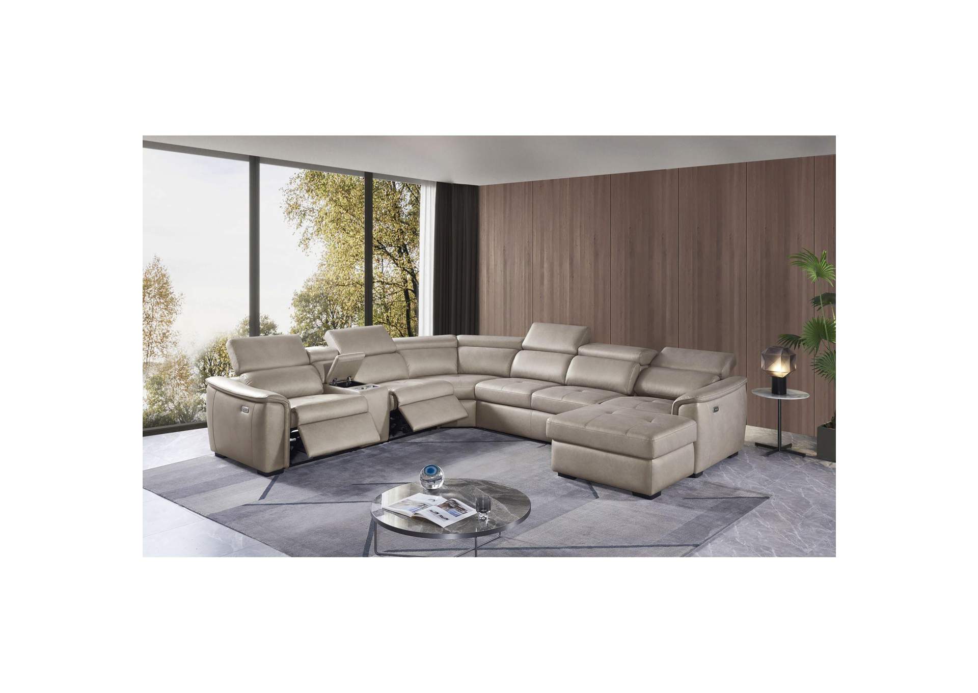 Typhoon Right Hand Facingstorage Chaise Power Reclining Back In Darlington Tan image 1