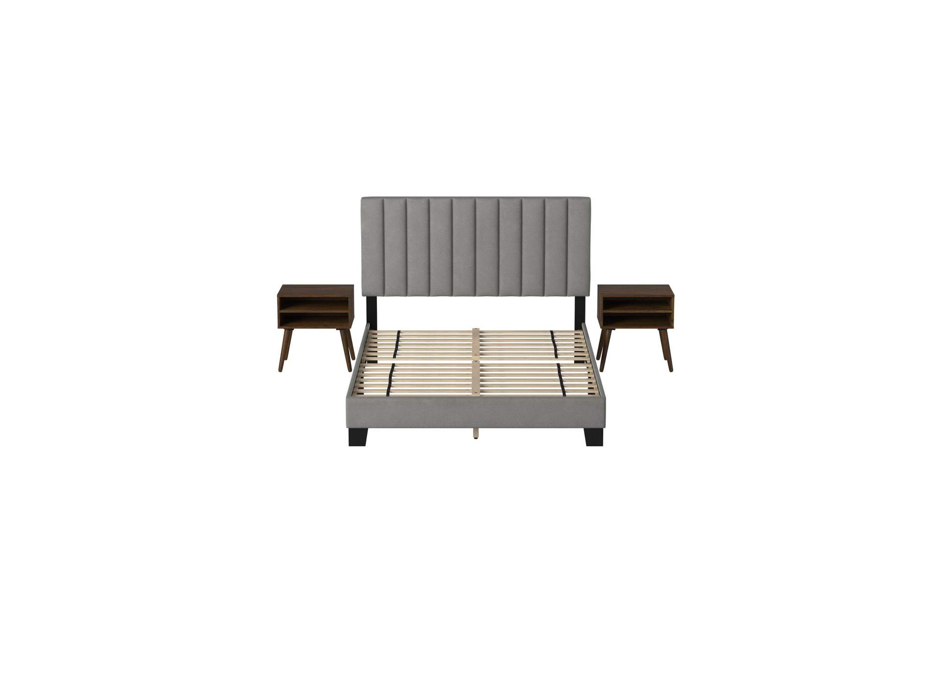 Coyote King Bed With Carroll Grey With Two End Table 3A image 14